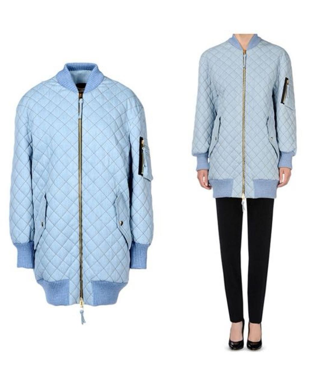 MOSCHINO Голубая хлопковая куртка, фото 9