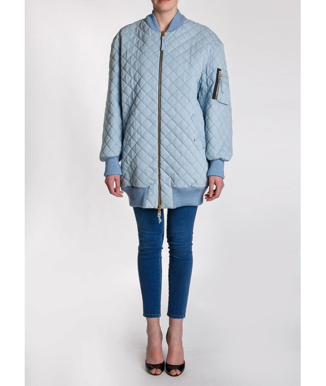 MOSCHINO Голубая хлопковая куртка, фото 4