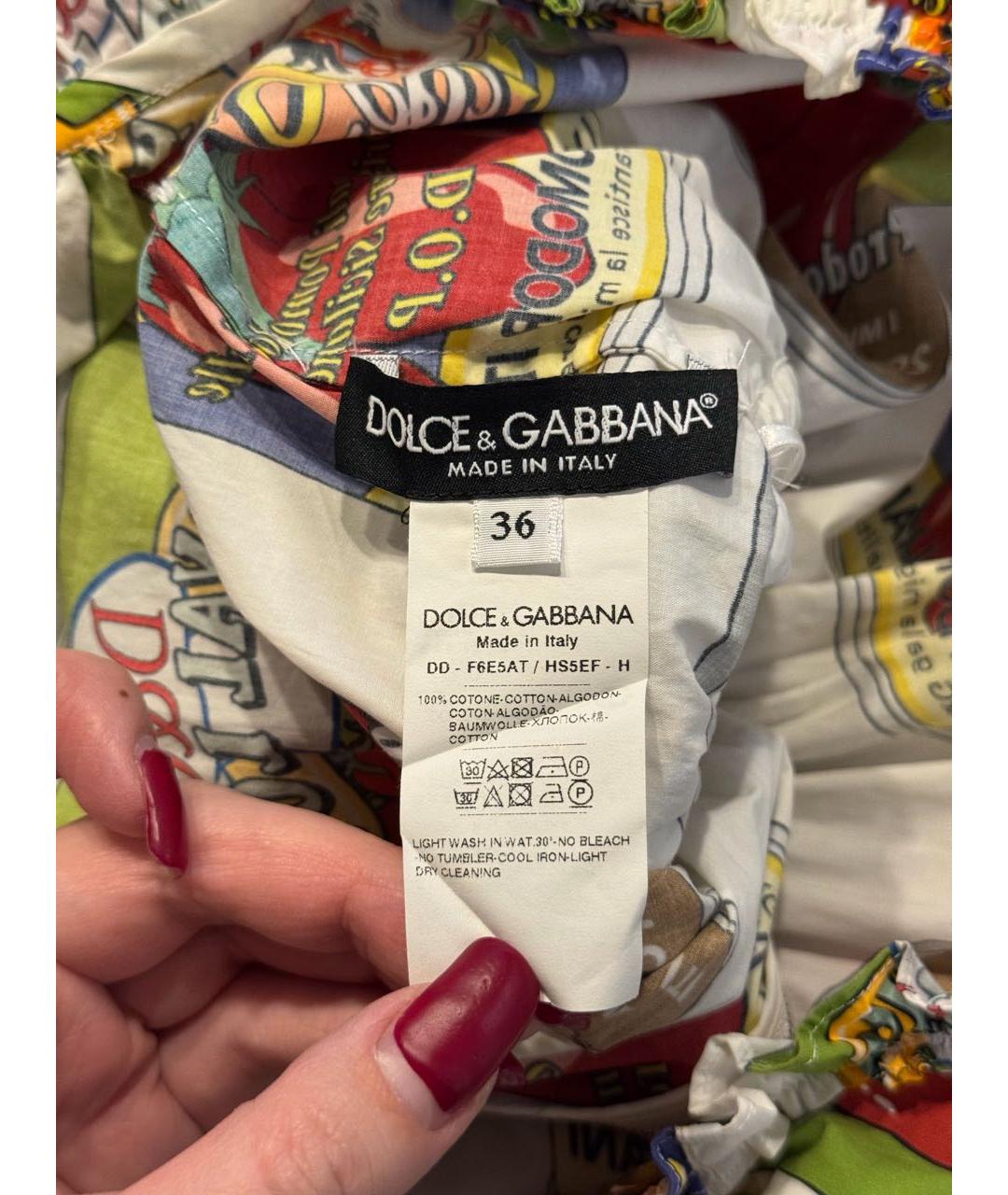 DOLCE&GABBANA Мульти хлопковый сарафан, фото 3