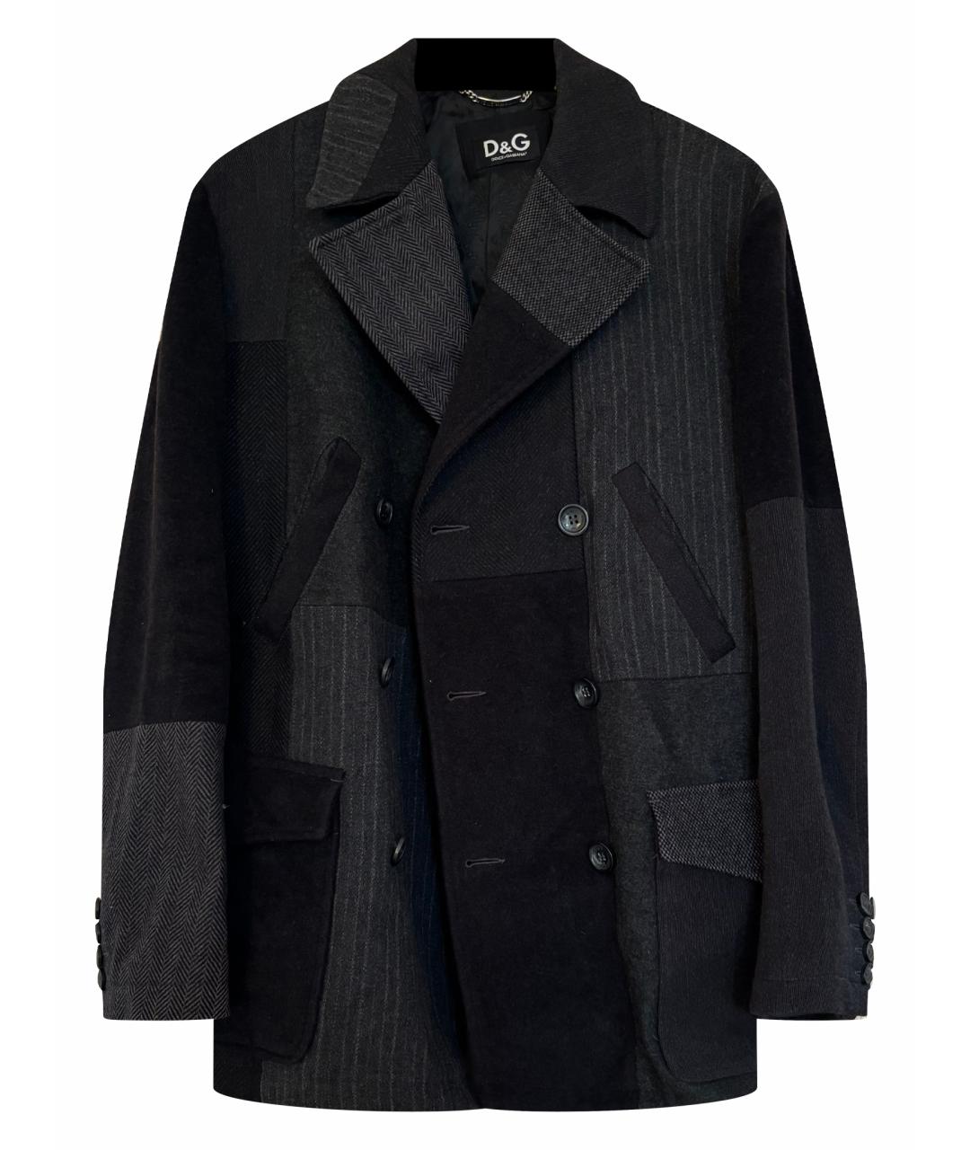 DOLCE&GABBANA Антрацитовое шерстяное пальто, фото 1