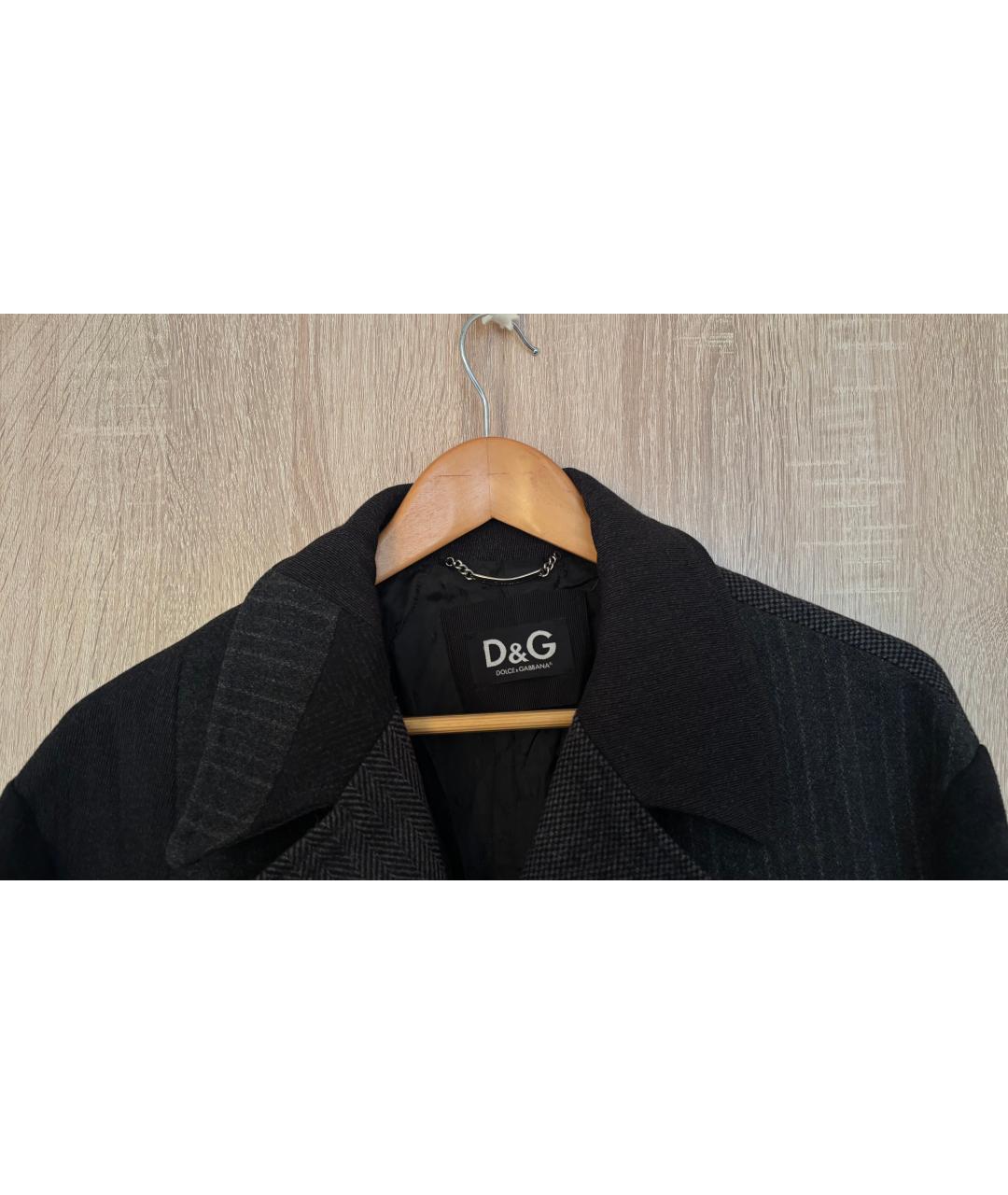 DOLCE&GABBANA Антрацитовое шерстяное пальто, фото 3