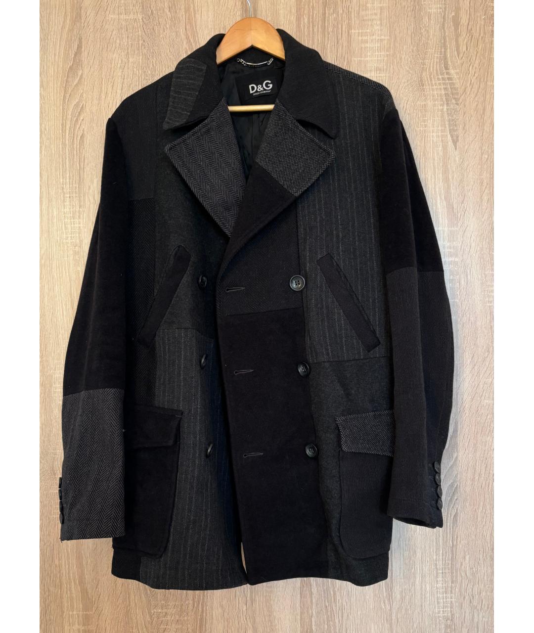 DOLCE&GABBANA Антрацитовое шерстяное пальто, фото 4