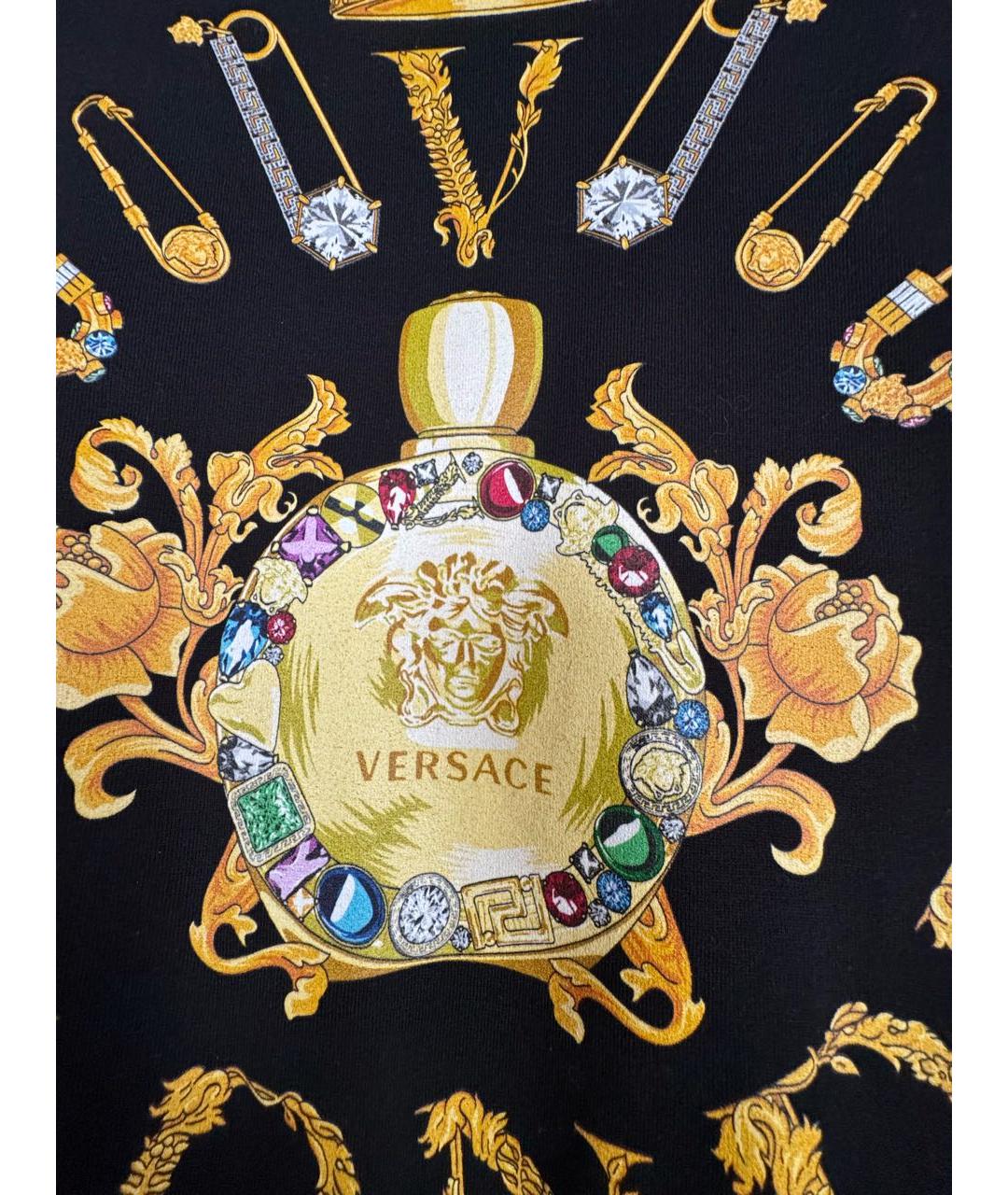 VERSUS VERSACE Черная хлопковая футболка, фото 3