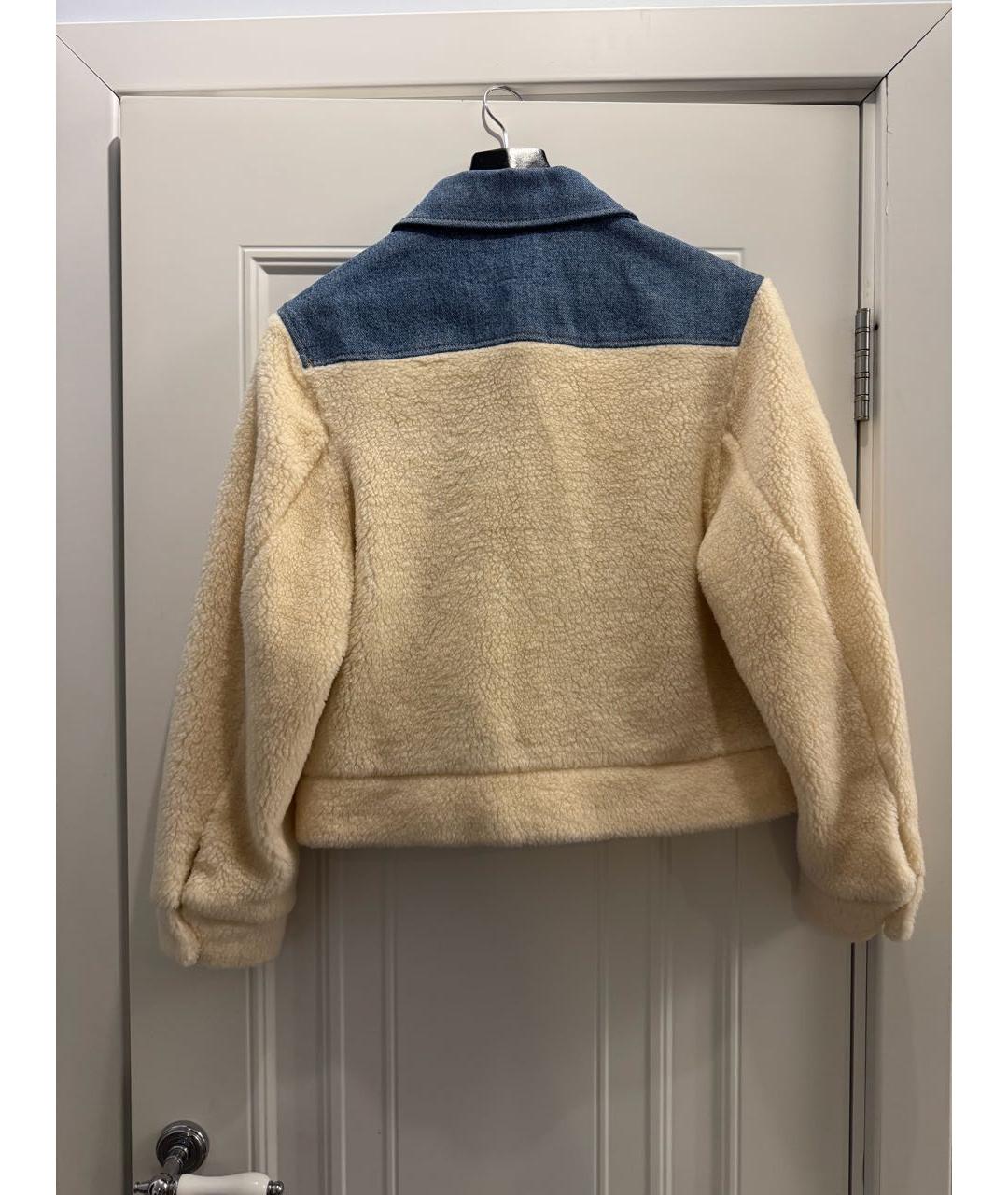 MAJE Бежевая полиэстеровая куртка, фото 2