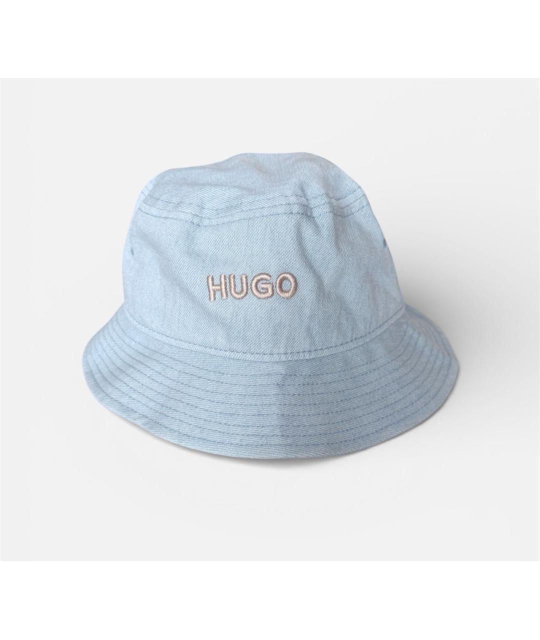 HUGO Голубая хлопковая панама, фото 6
