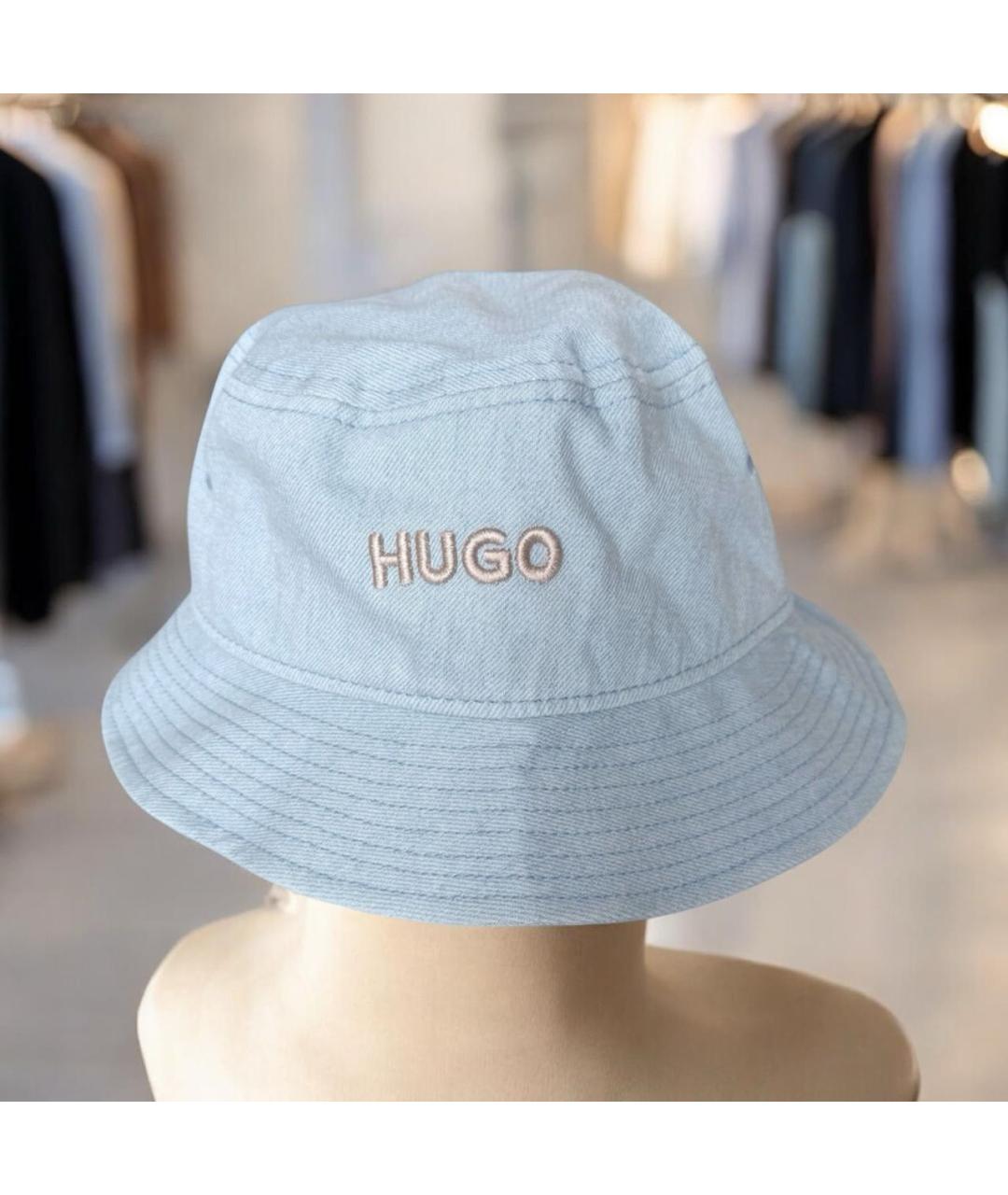 HUGO Голубая хлопковая панама, фото 4
