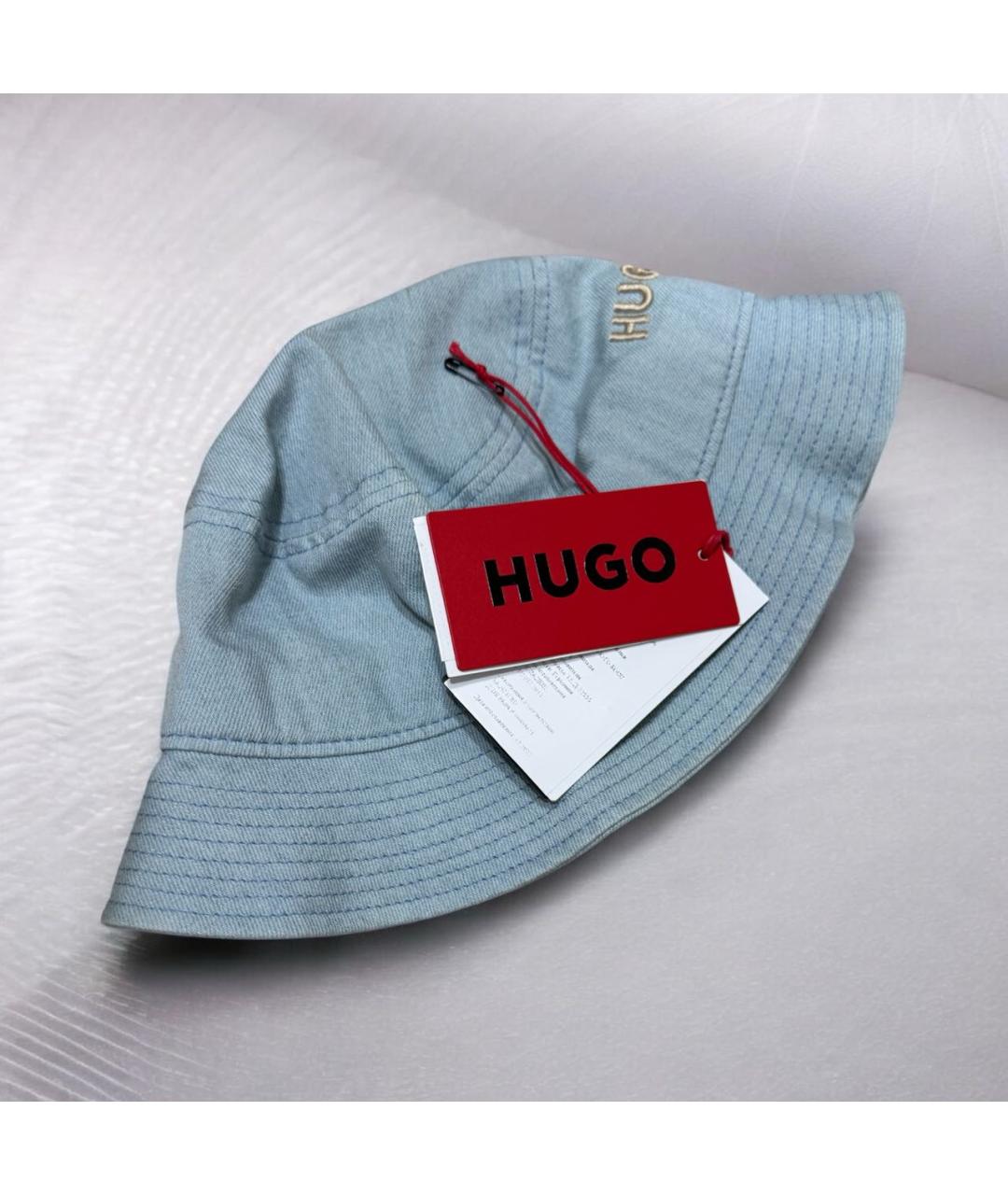 HUGO Голубая хлопковая панама, фото 8