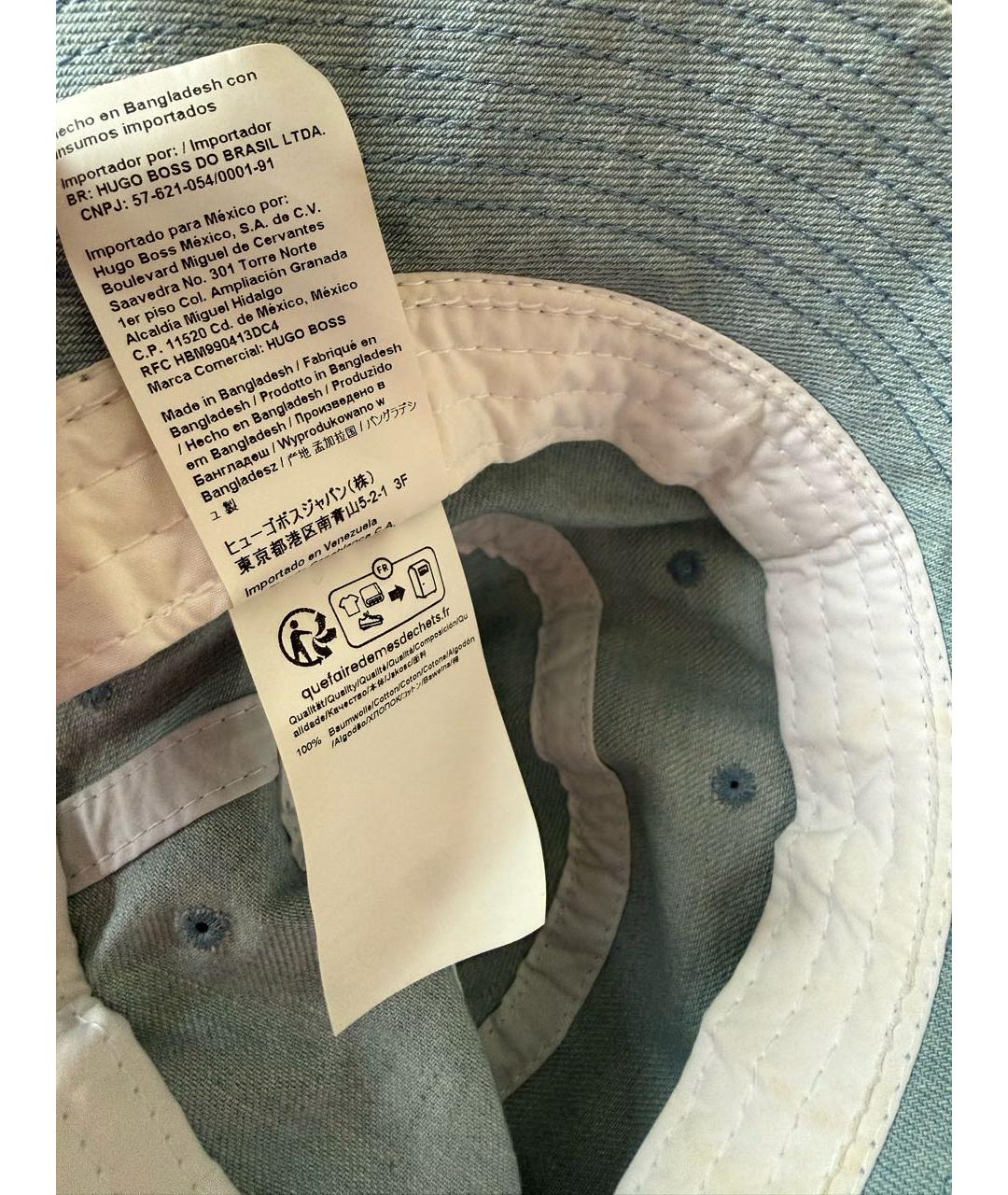 HUGO Голубая хлопковая панама, фото 5