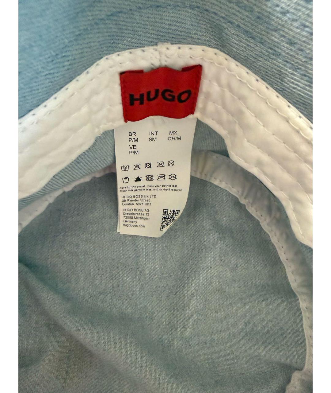 HUGO Голубая хлопковая панама, фото 3