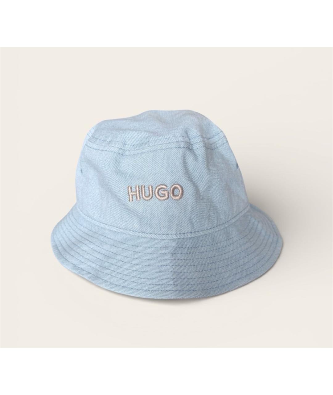 HUGO Голубая хлопковая панама, фото 4