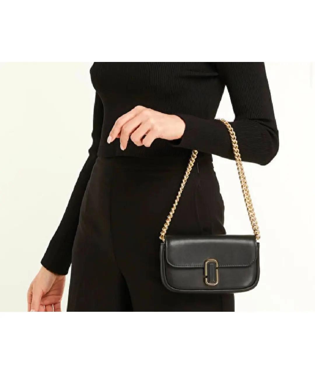 MARC JACOBS Черная кожаная сумка через плечо, фото 3