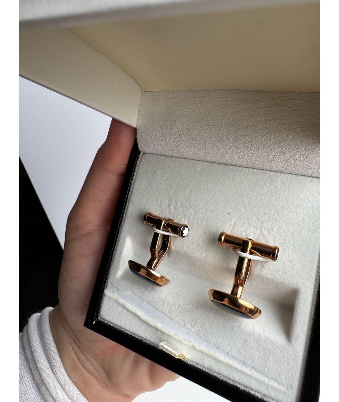 MONTBLANC Золотые позолоченные запонки, фото 3