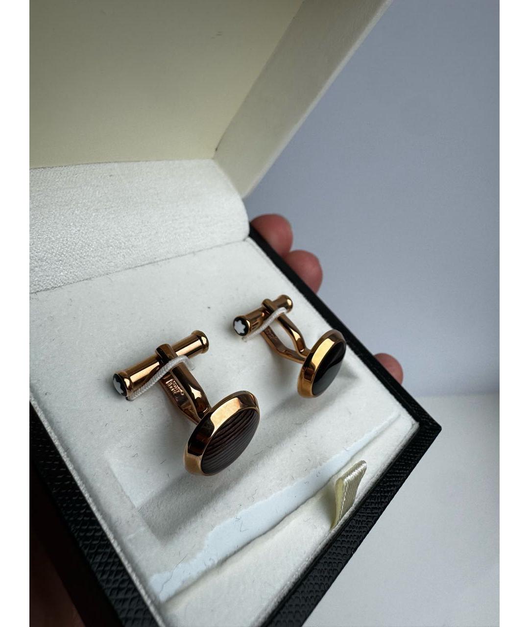 MONTBLANC Золотые позолоченные запонки, фото 2