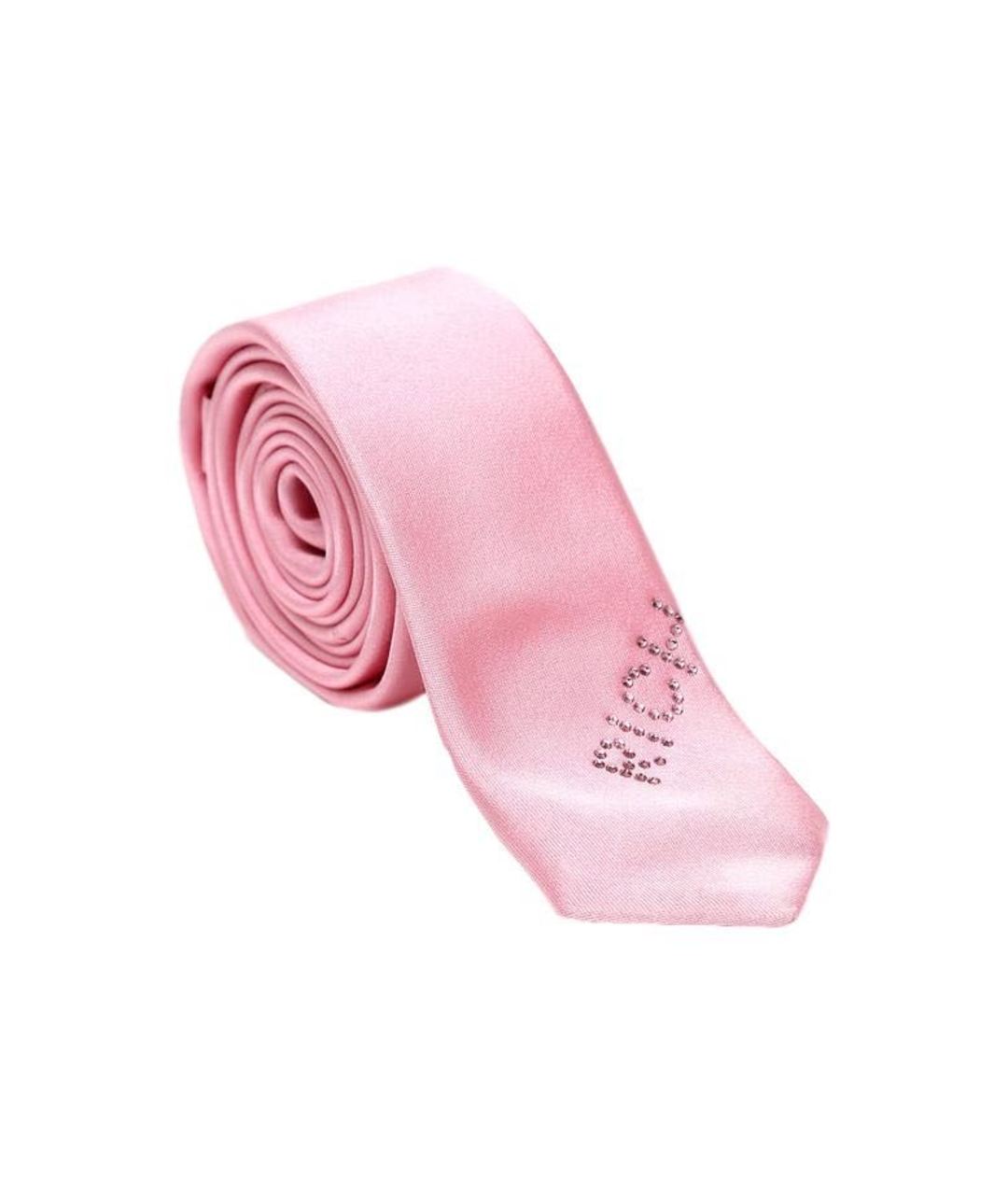 JOHN RICHMOND Розовый шелковый галстук, фото 1