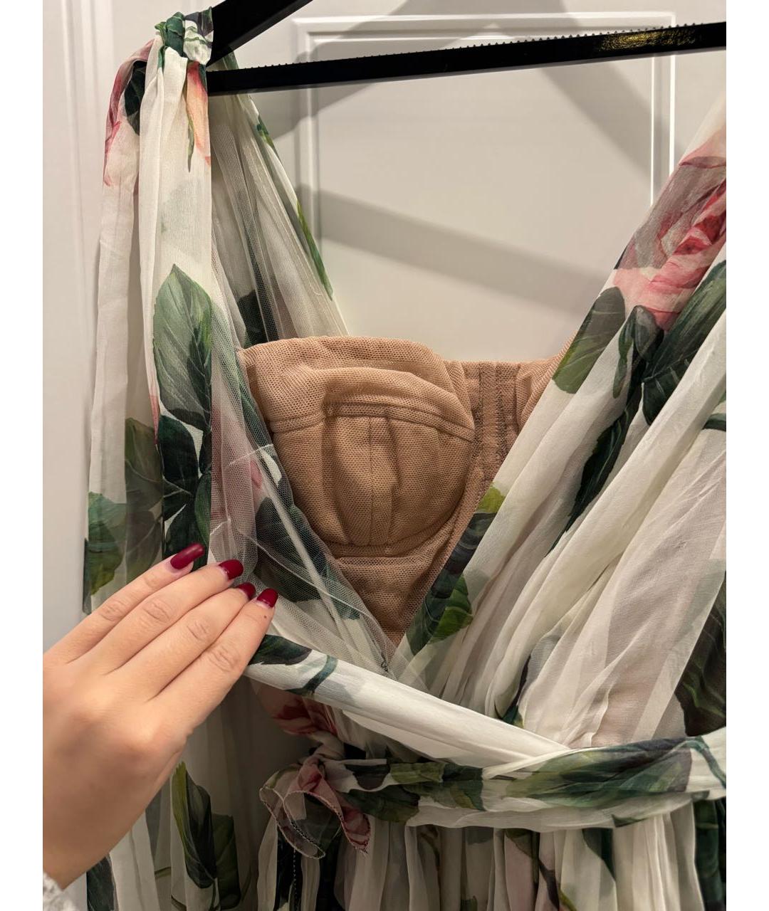 DOLCE&GABBANA Мульти шелковое повседневное платье, фото 3