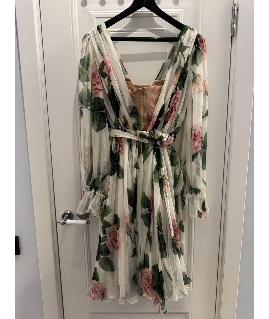 DOLCE&GABBANA Мульти шелковое повседневное платье, фото 2