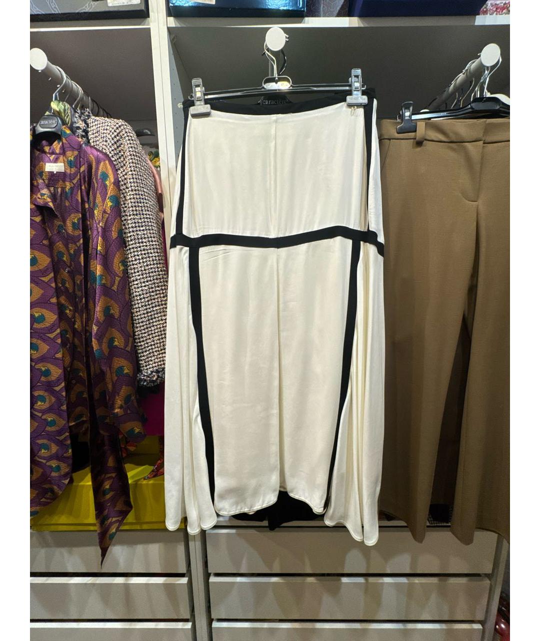 MARNI Белая шелковая юбка миди, фото 2