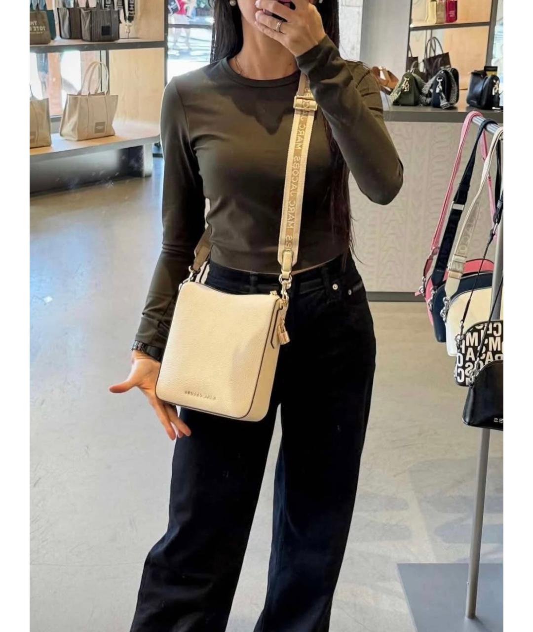 MARC JACOBS Бежевая кожаная сумка через плечо, фото 6