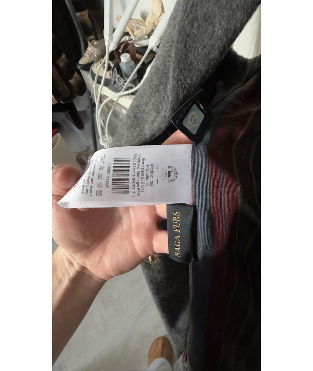 BLANCHA Антрацитовый шерстяной жилет, фото 4