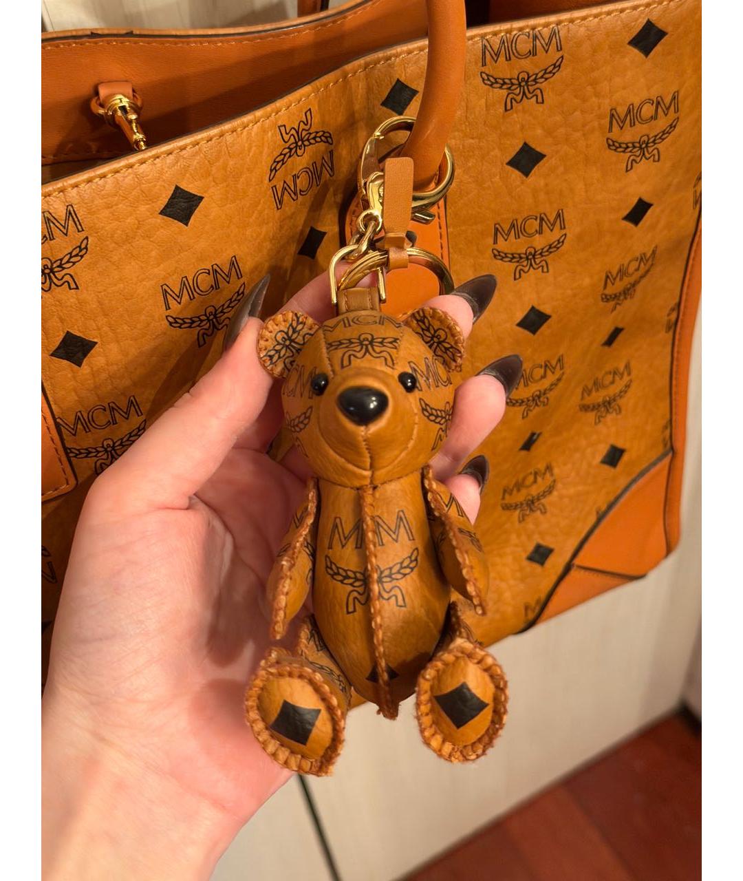 MCM Коричневая кожаная сумка тоут, фото 6