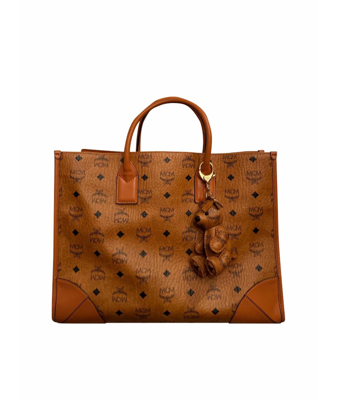 MCM Коричневая кожаная сумка тоут, фото 1