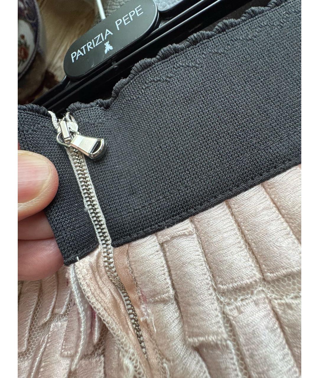 DOLCE&GABBANA Розовая шелковая юбка миди, фото 6