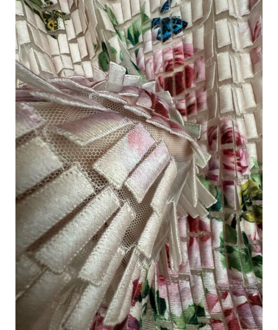 DOLCE&GABBANA Розовая шелковая юбка миди, фото 3