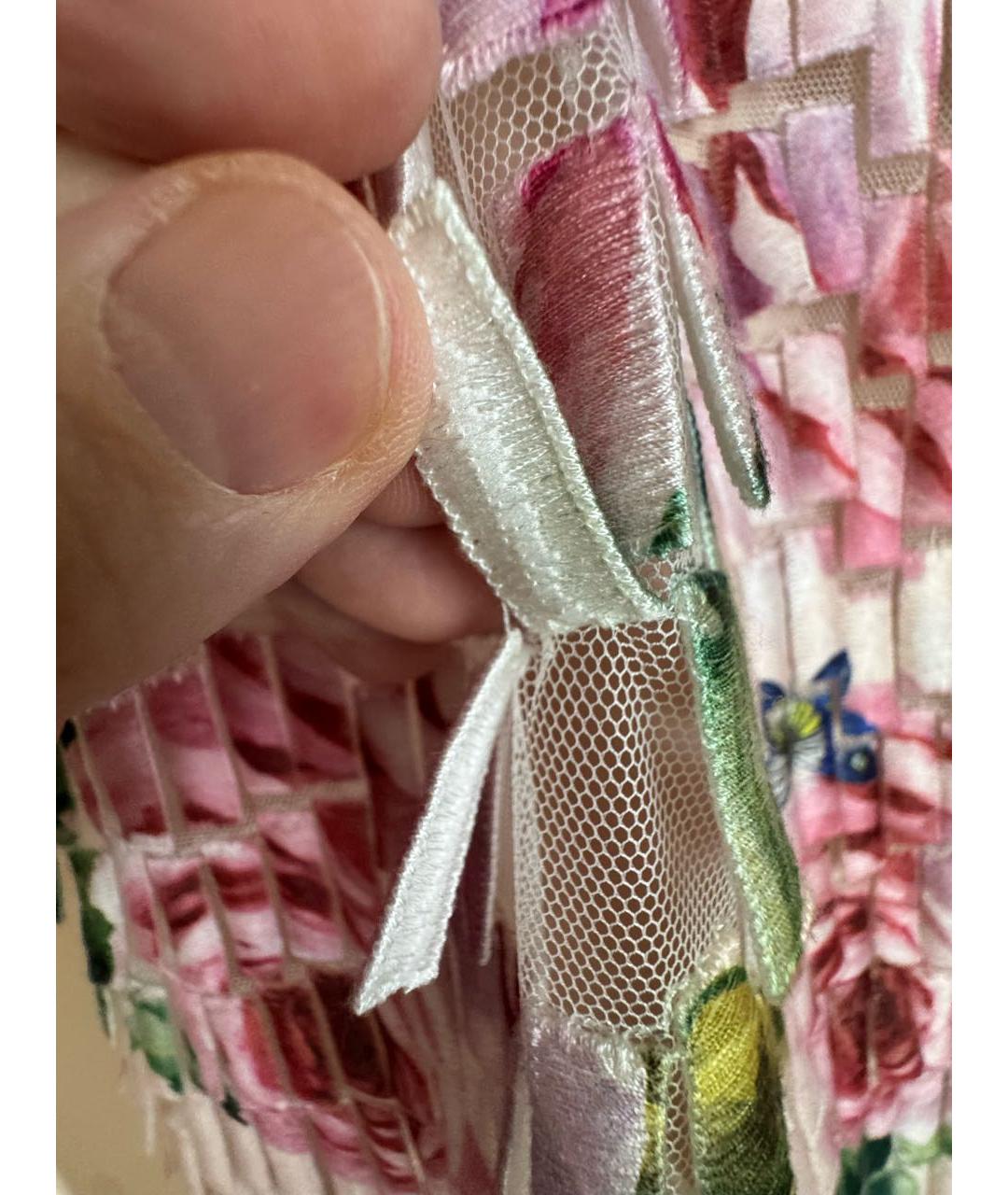 DOLCE&GABBANA Розовая шелковая юбка миди, фото 5