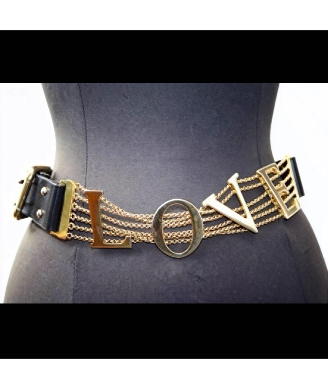 DOLCE&GABBANA Черный кожаный ремень, фото 2