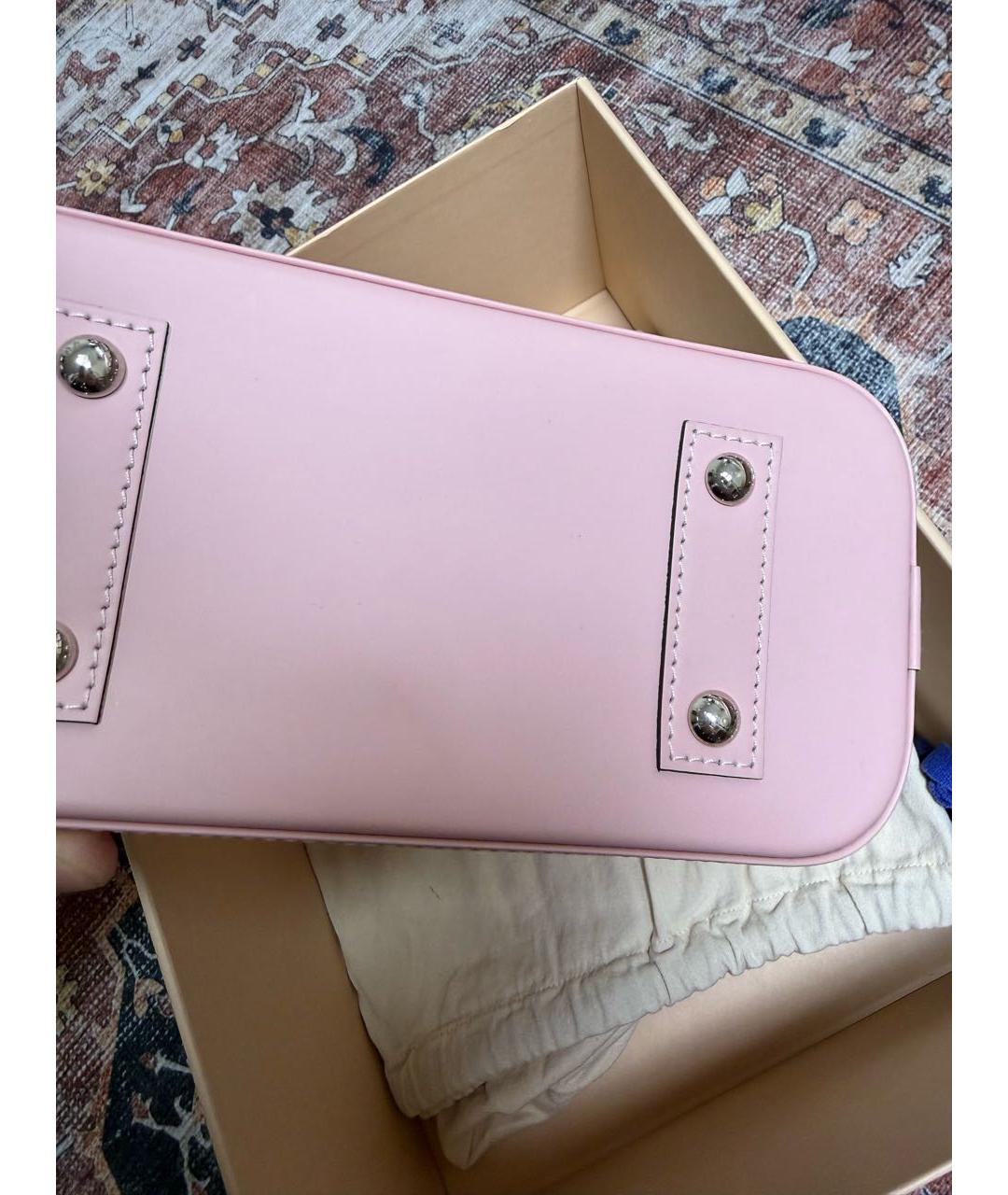 LOUIS VUITTON Розовая кожаная сумка с короткими ручками, фото 4