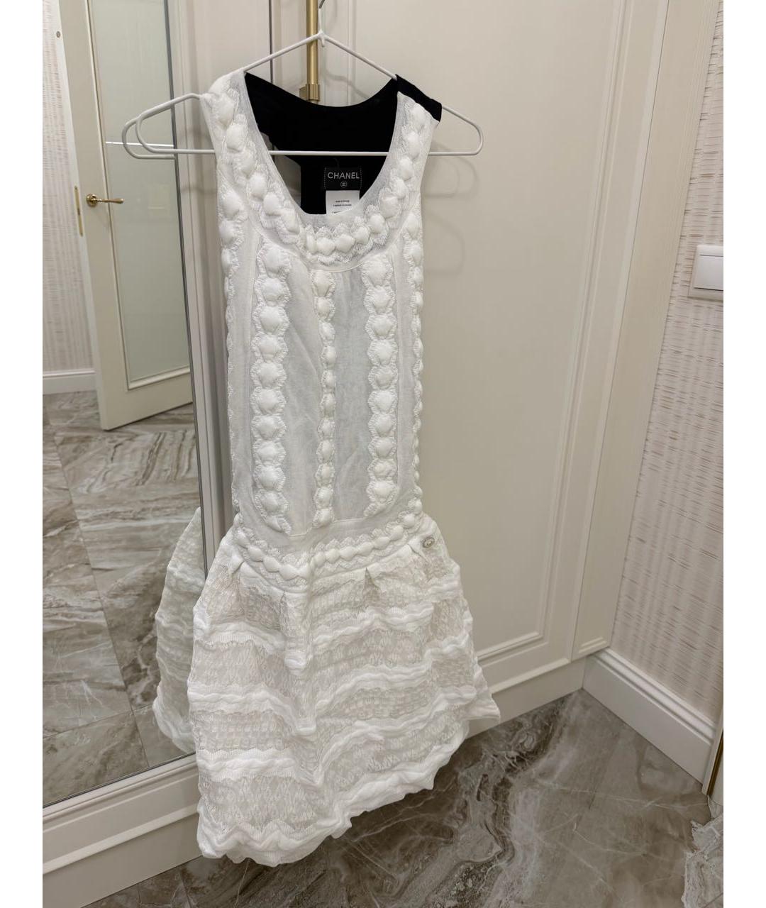 CHANEL Белое коктейльное платье, фото 5