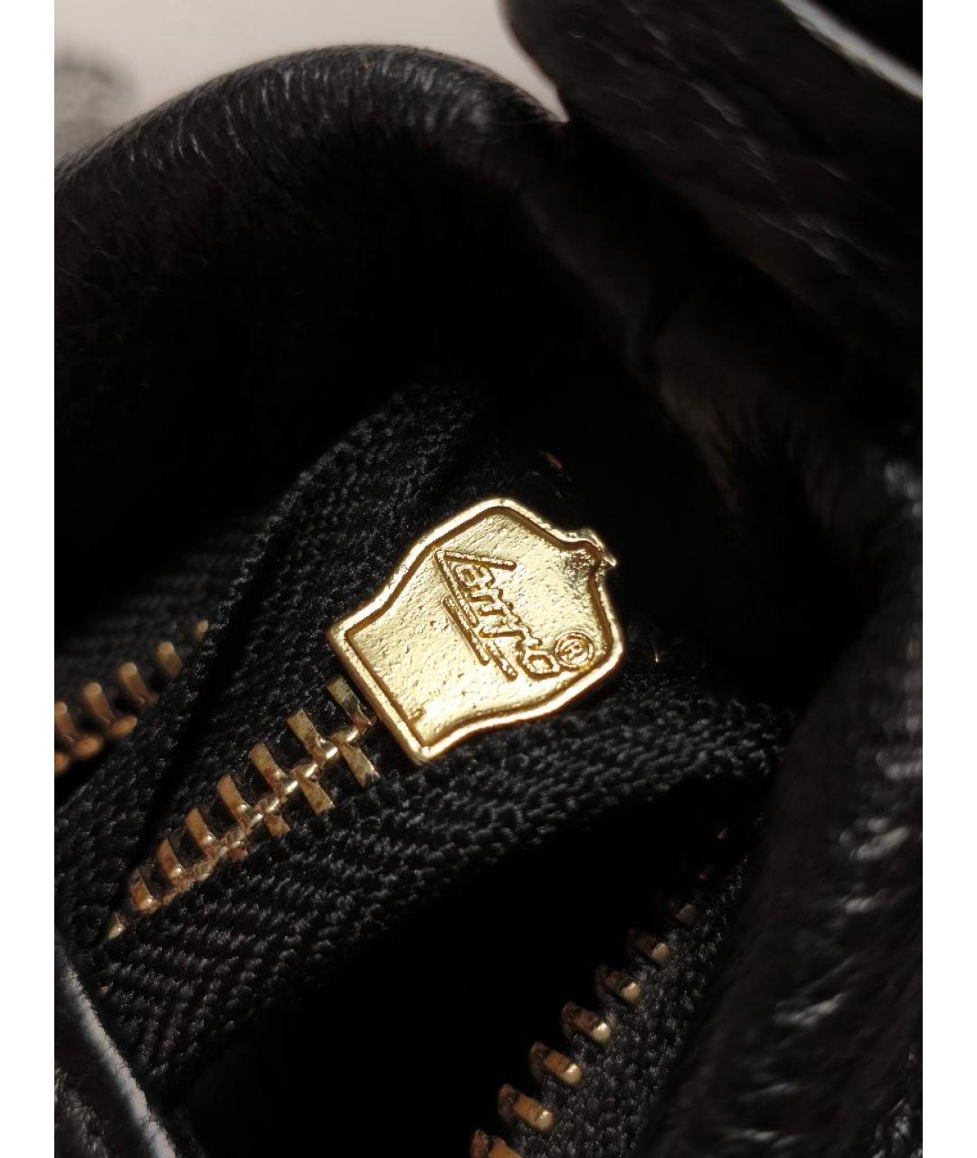 PRADA Черная кожаная сумка с короткими ручками, фото 5