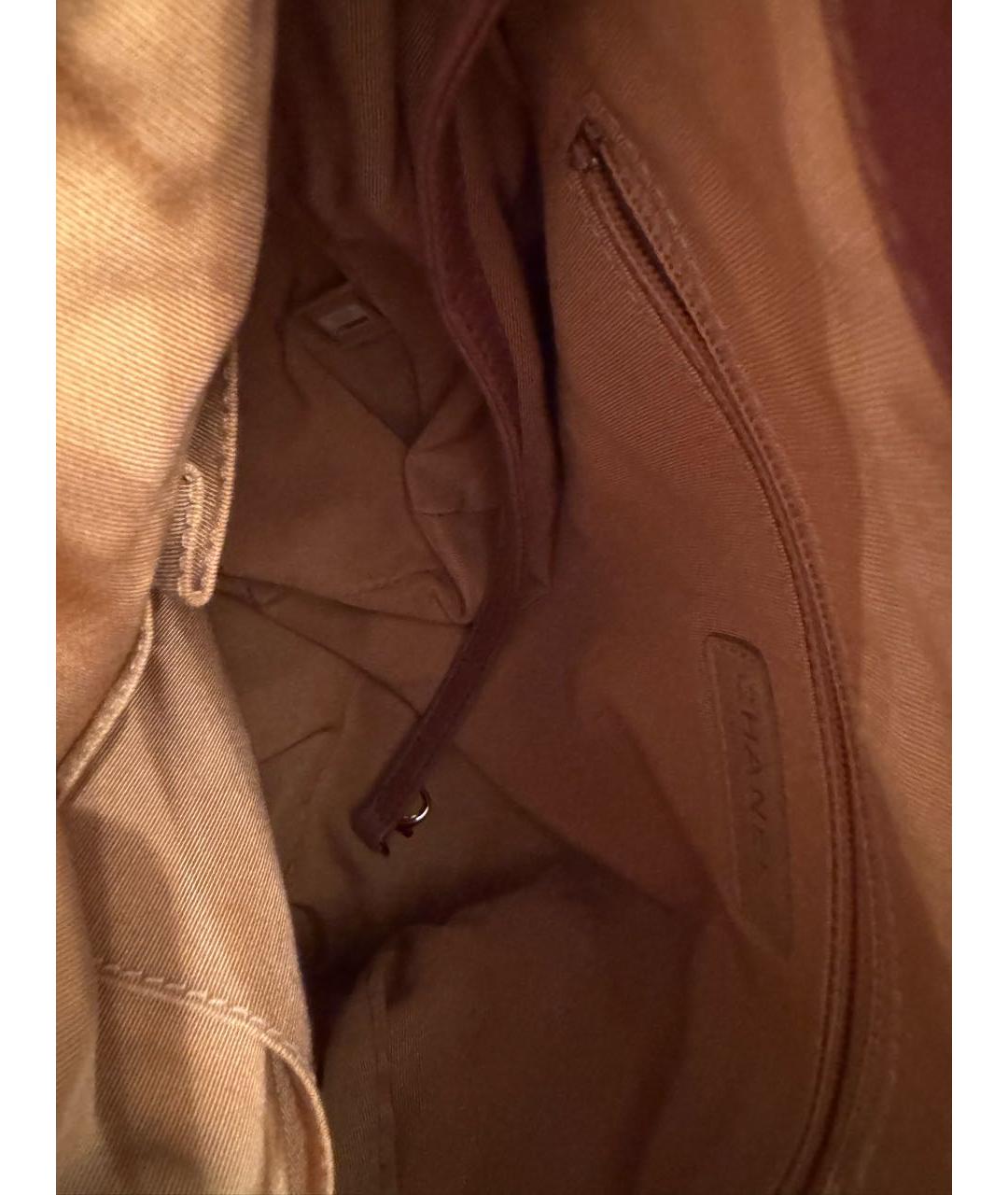 CHANEL Коричневая кожаная сумка через плечо, фото 4