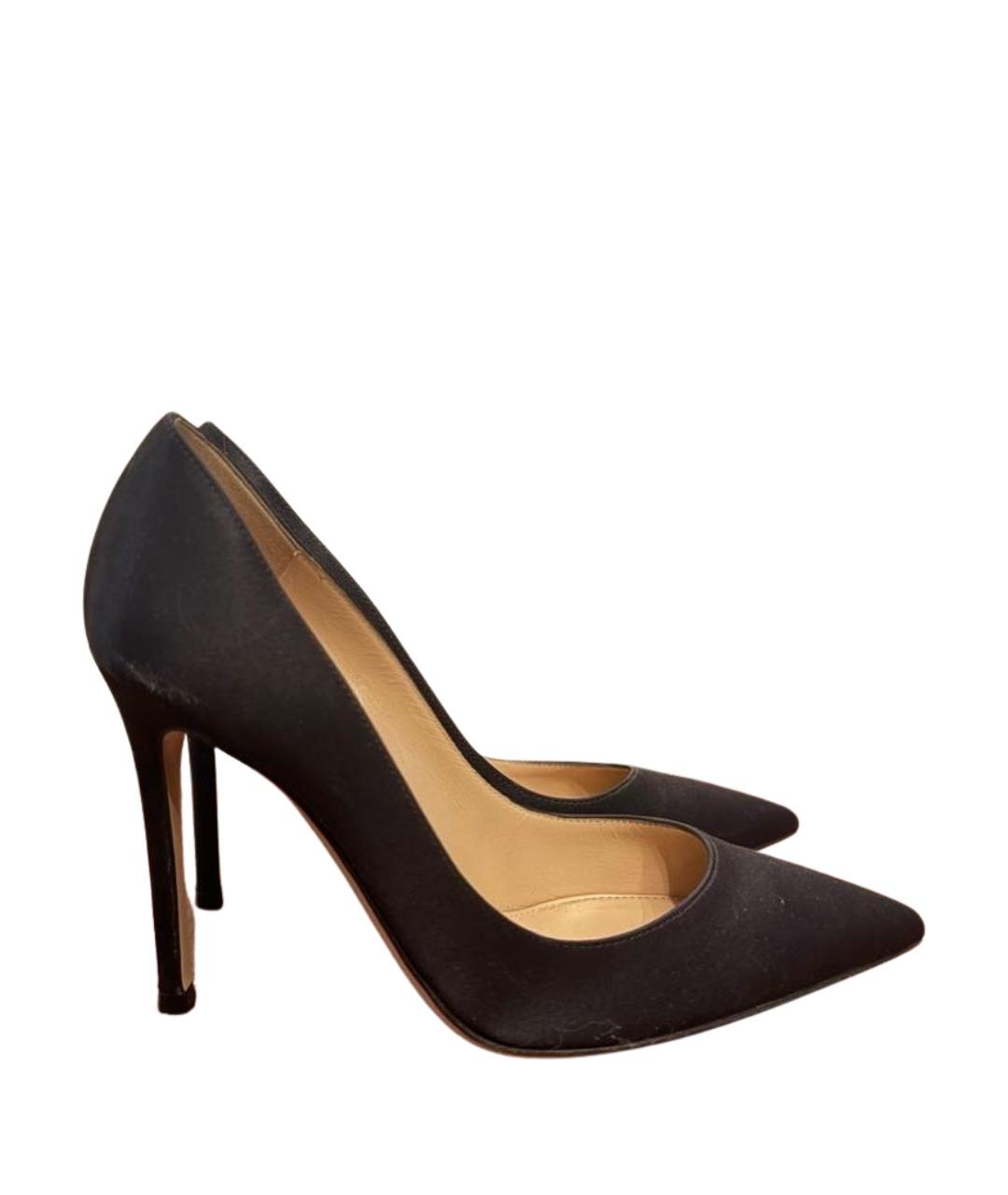 GIANVITO ROSSI Черные текстильные туфли, фото 1