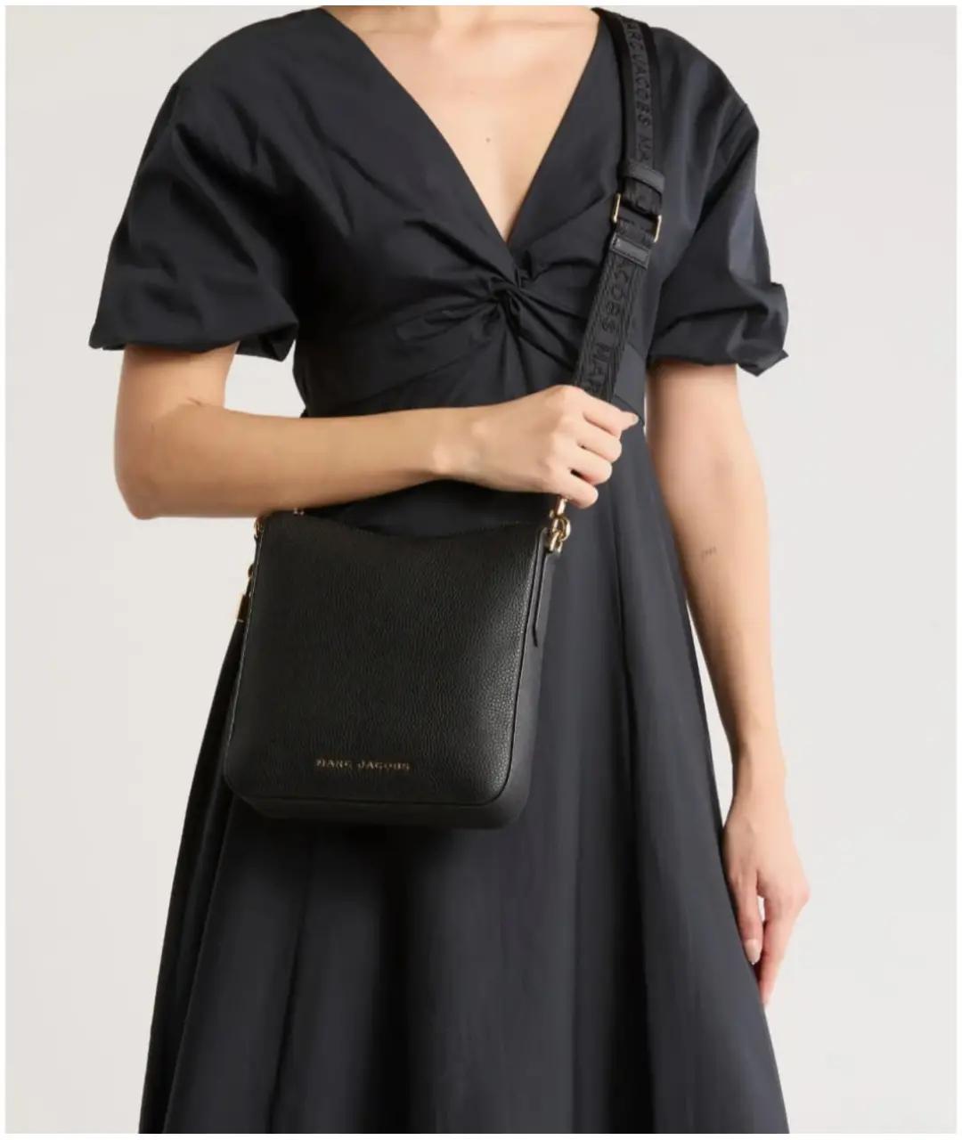 MARC JACOBS Черная кожаная сумка через плечо, фото 4