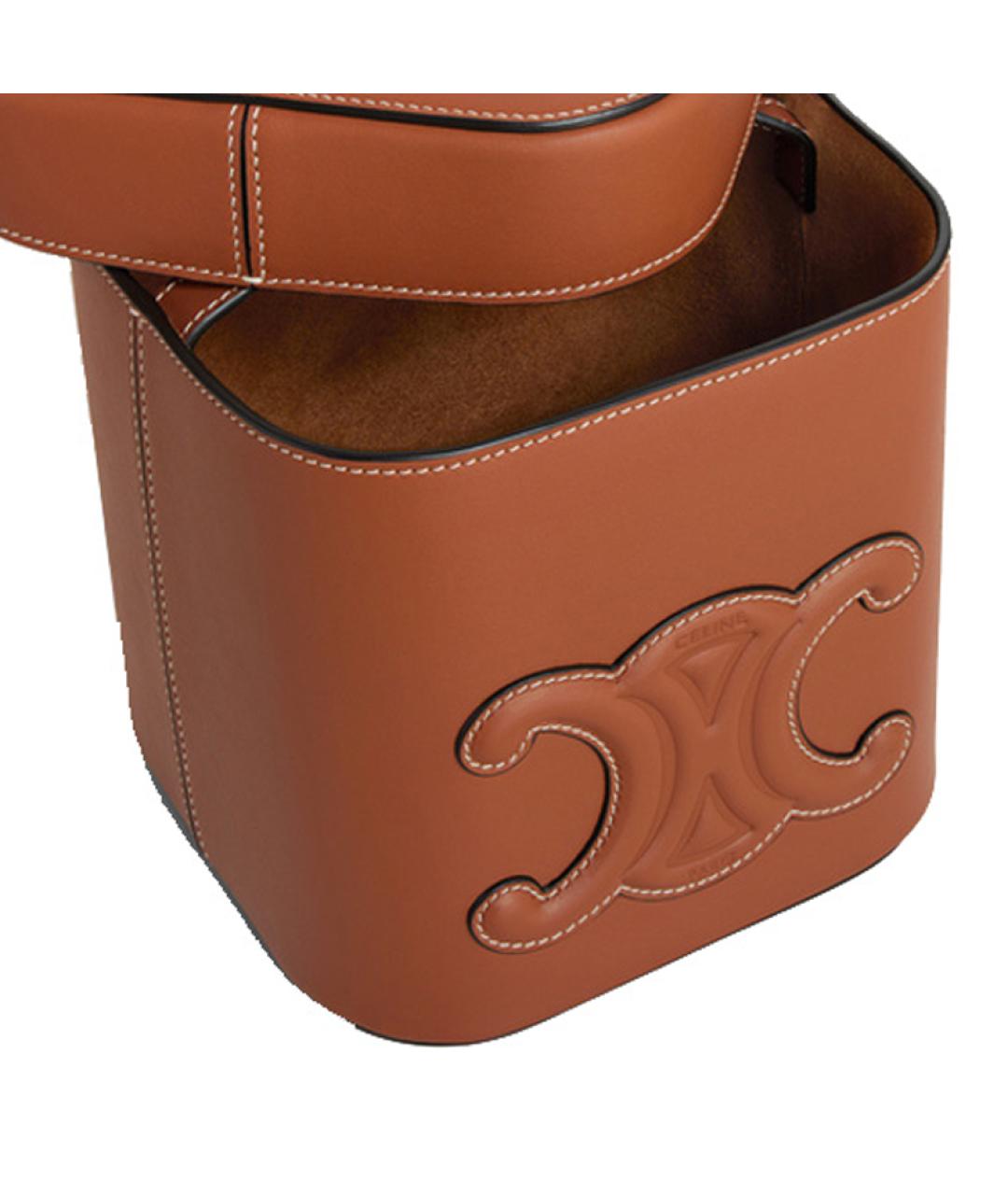 CELINE Кожаная сумка с короткими ручками, фото 5