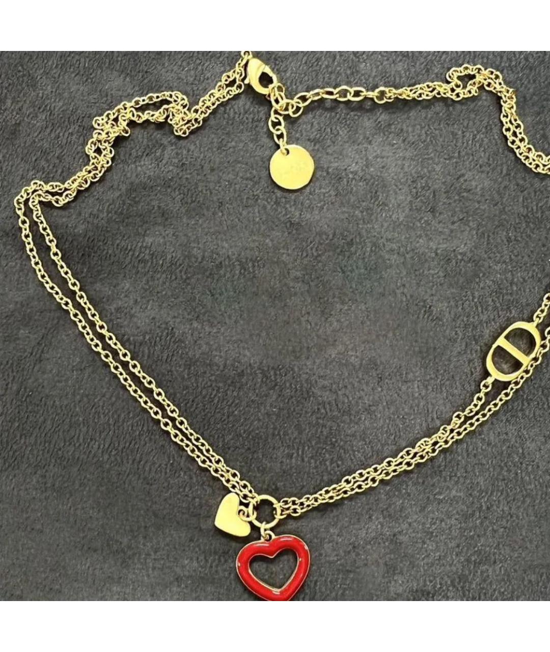 CHRISTIAN DIOR Золотое металлическое колье, фото 2