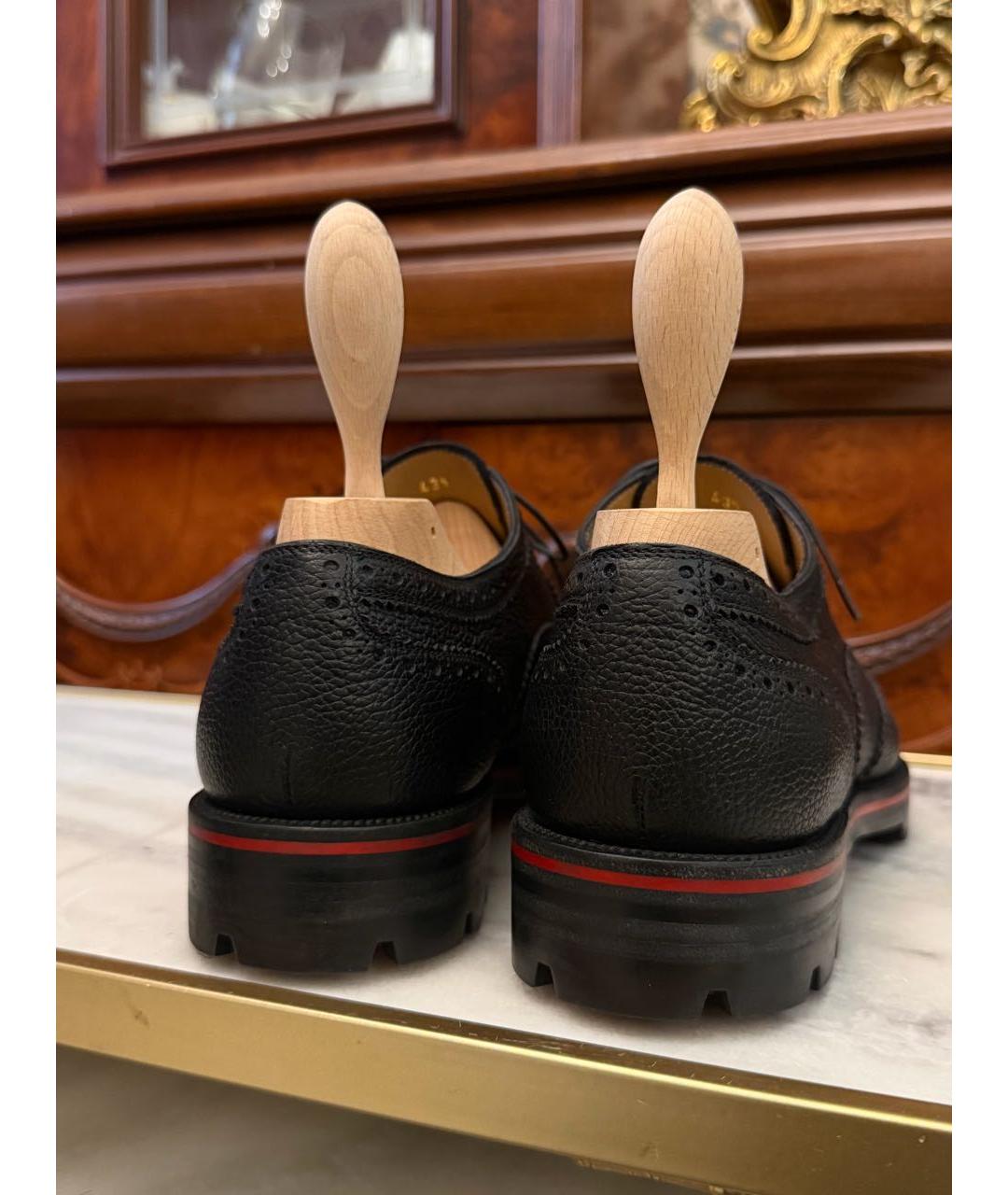 CHRISTIAN LOUBOUTIN Черные кожаные туфли, фото 4