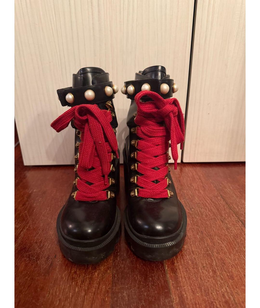 GUCCI Черные кожаные ботильоны, фото 3