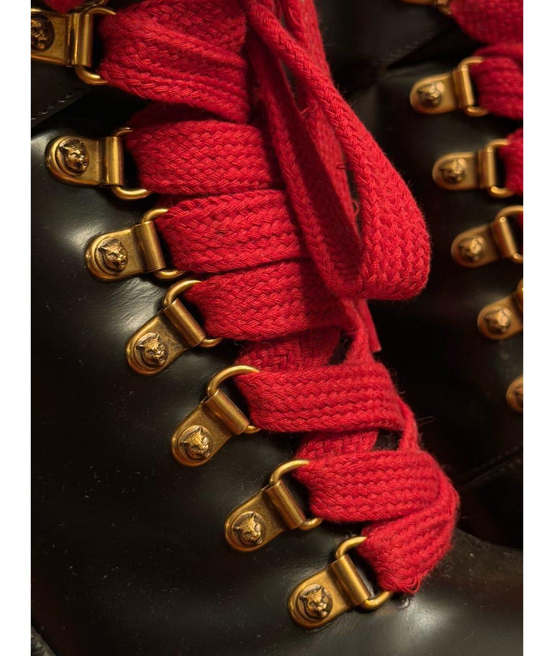 GUCCI Черные кожаные ботильоны, фото 4