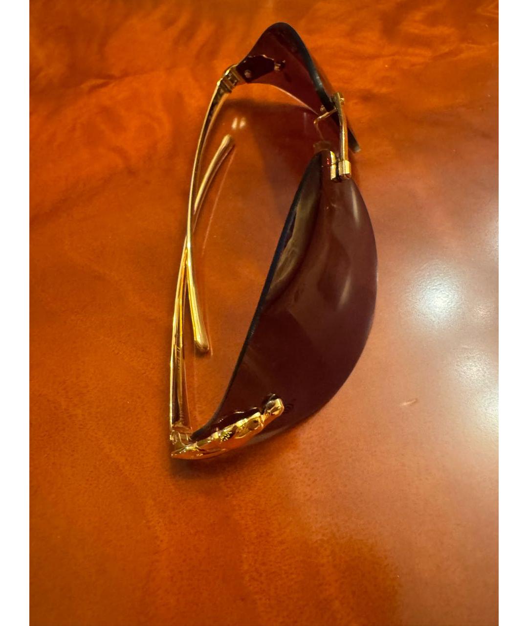 CARTIER Золотые металлические солнцезащитные очки, фото 3