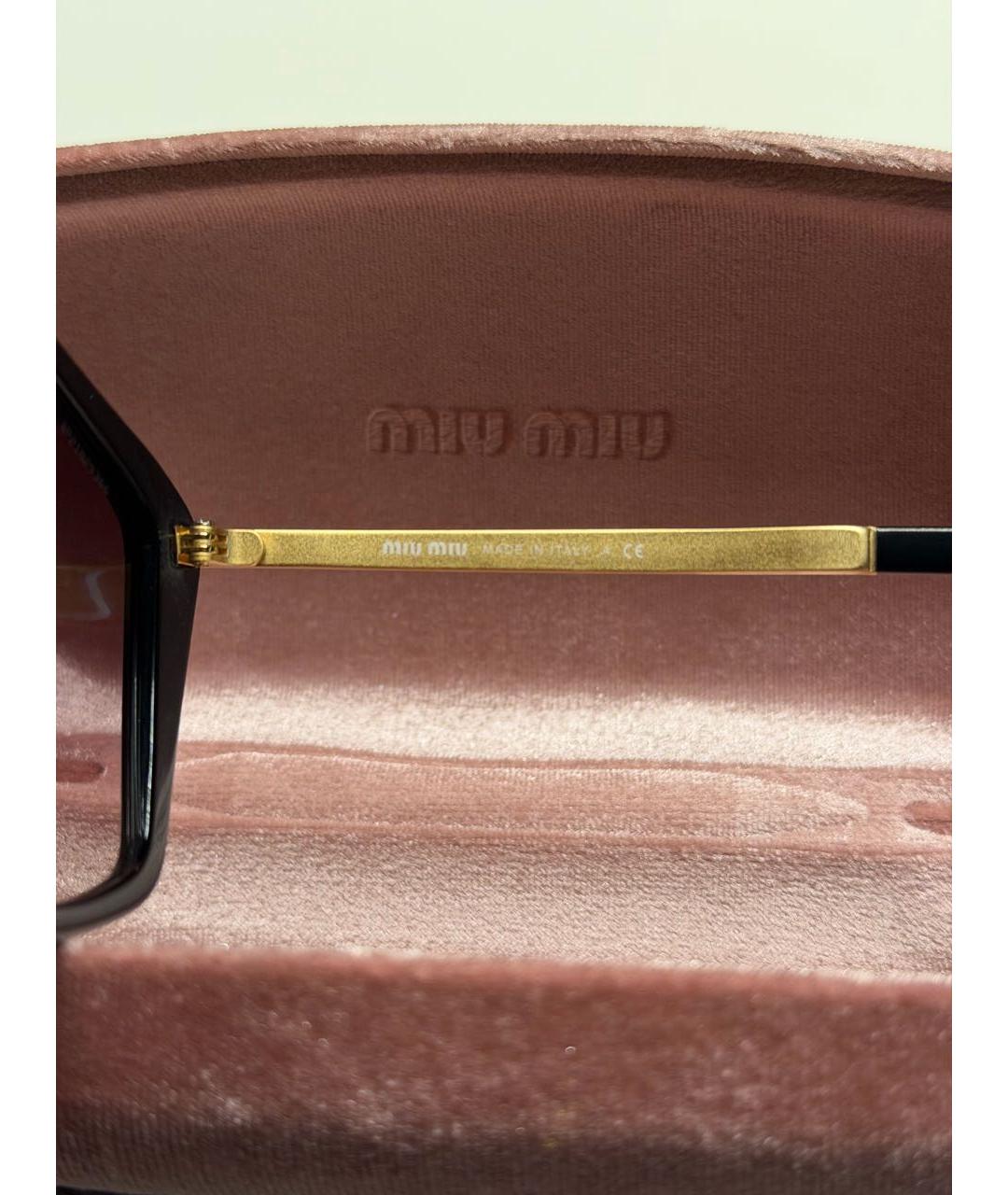 MIU MIU Черные пластиковые солнцезащитные очки, фото 5