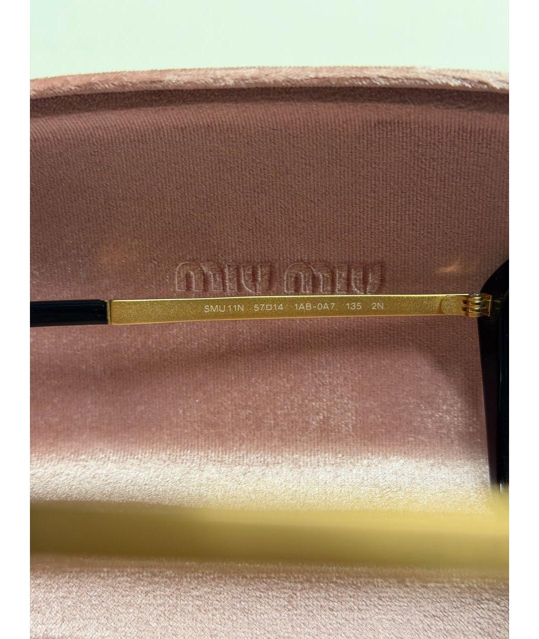 MIU MIU Черные пластиковые солнцезащитные очки, фото 6