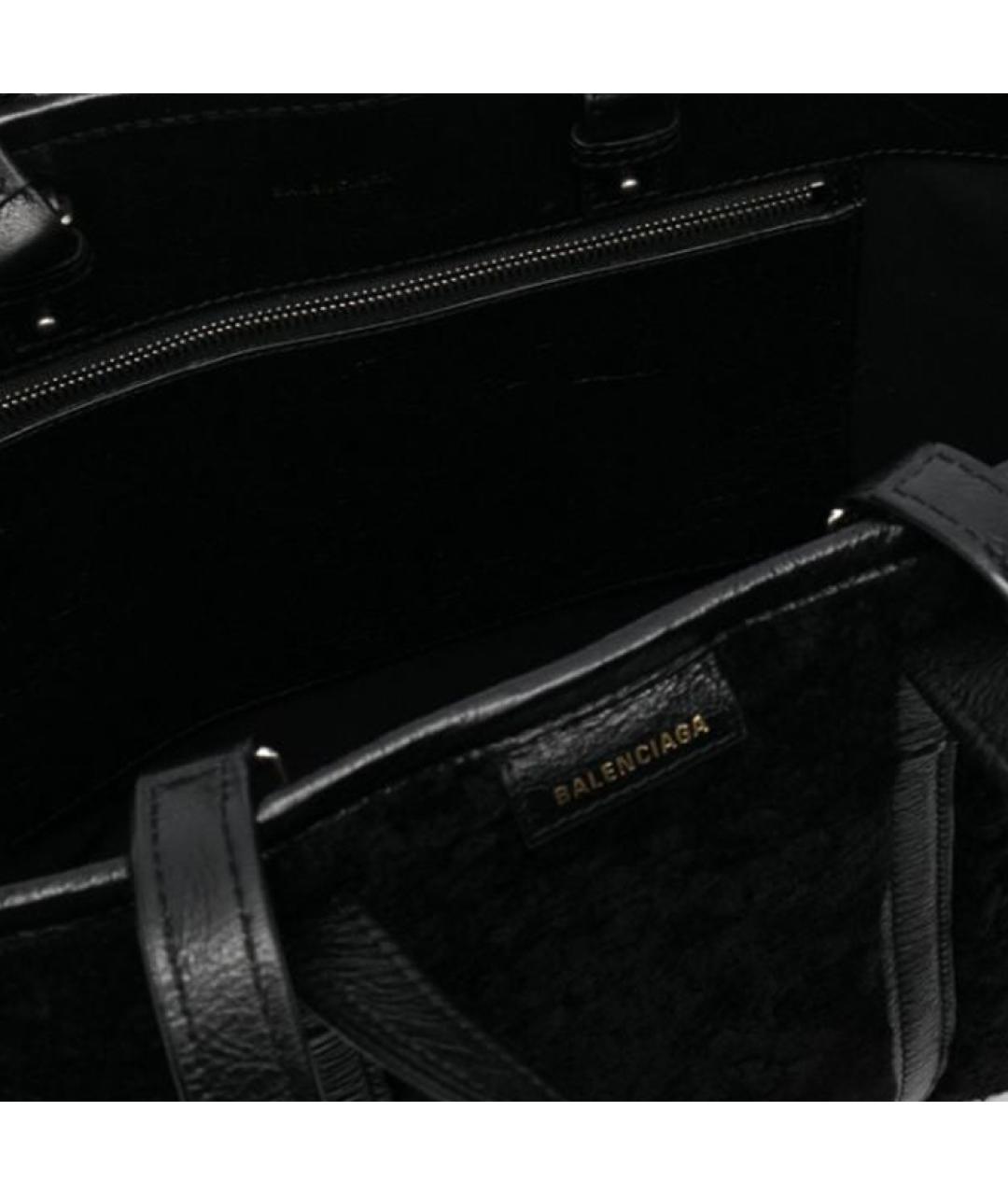 BALENCIAGA Черная кожаная сумка на плечо, фото 4