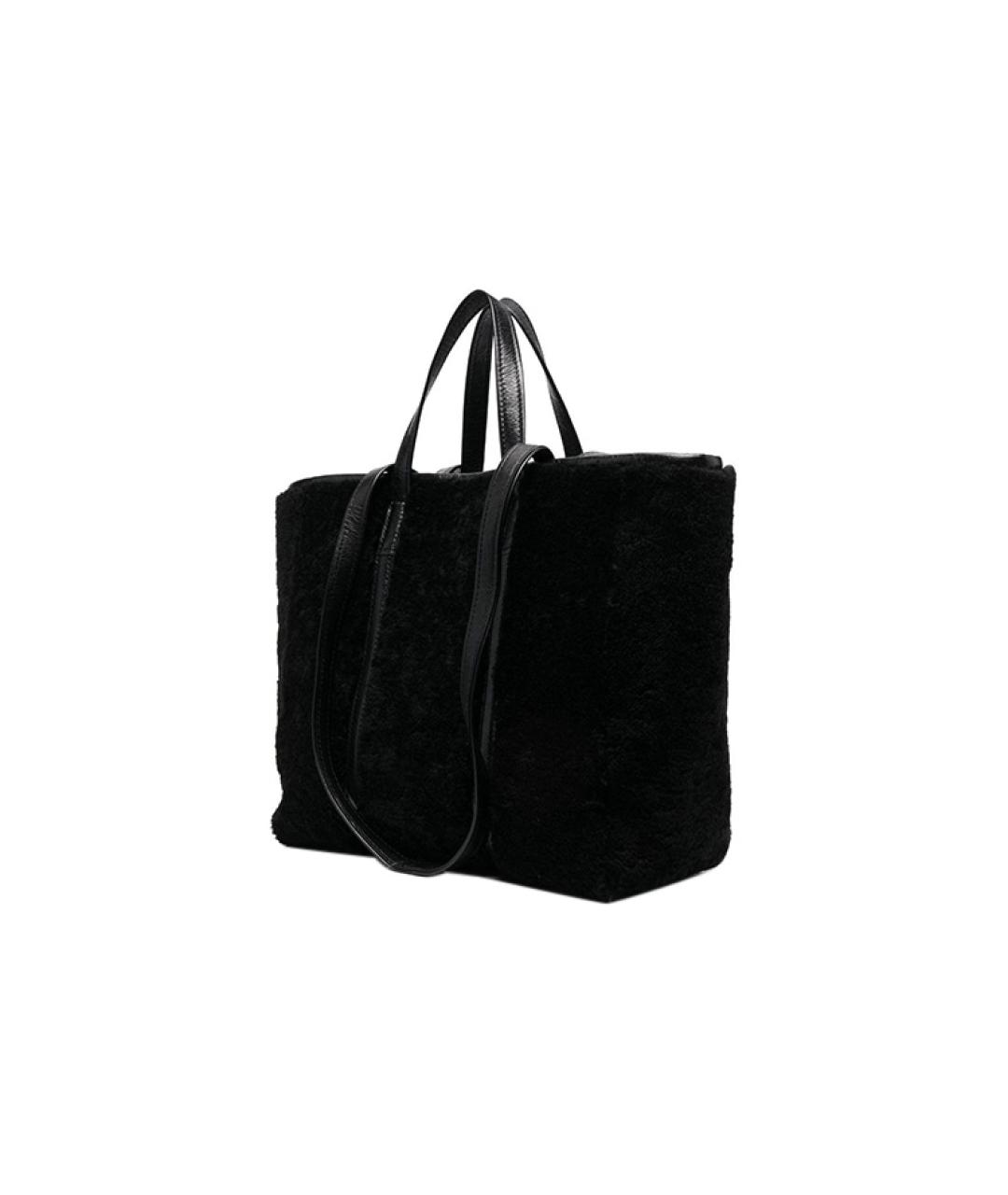 BALENCIAGA Черная кожаная сумка на плечо, фото 2