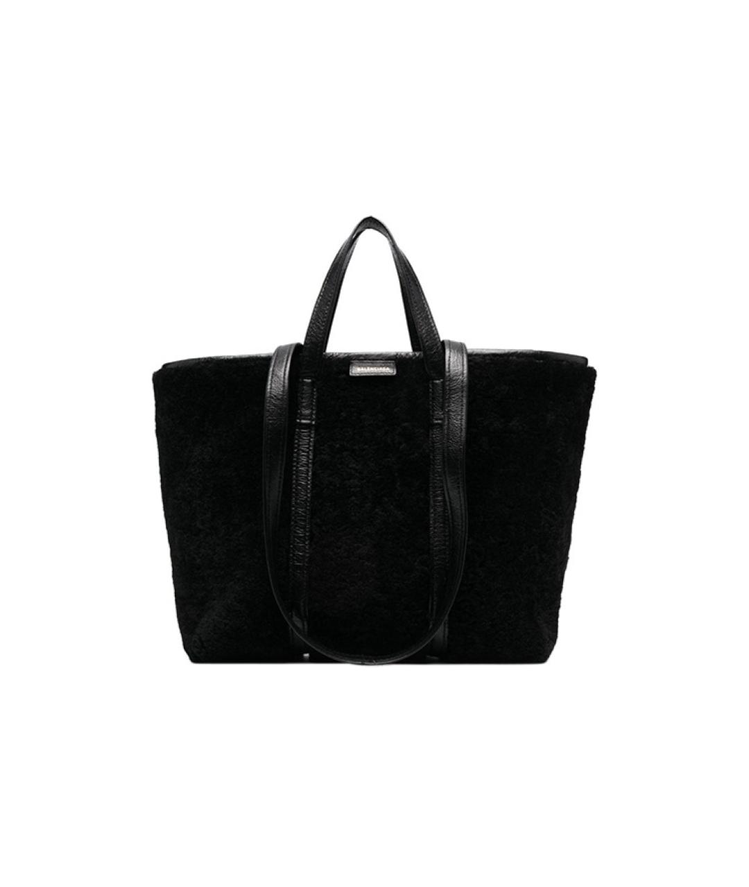 BALENCIAGA Черная кожаная сумка на плечо, фото 6