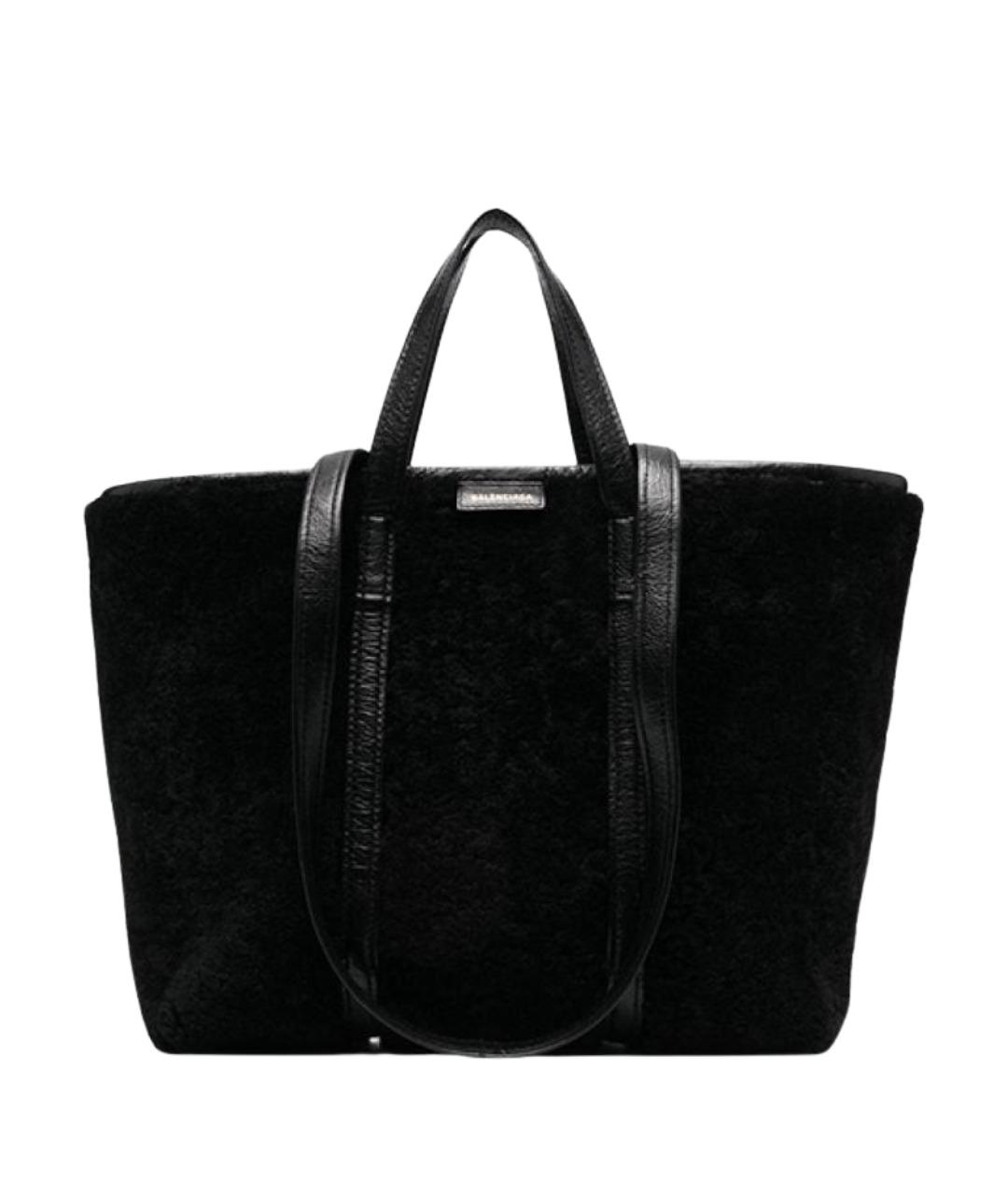 BALENCIAGA Черная кожаная сумка на плечо, фото 1
