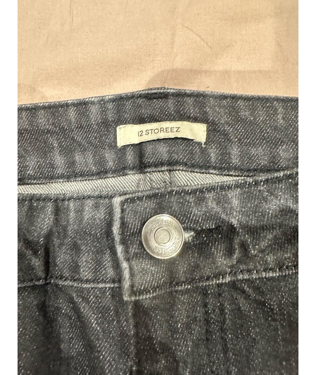 12 STOREEZ Антрацитовые прямые джинсы, фото 3