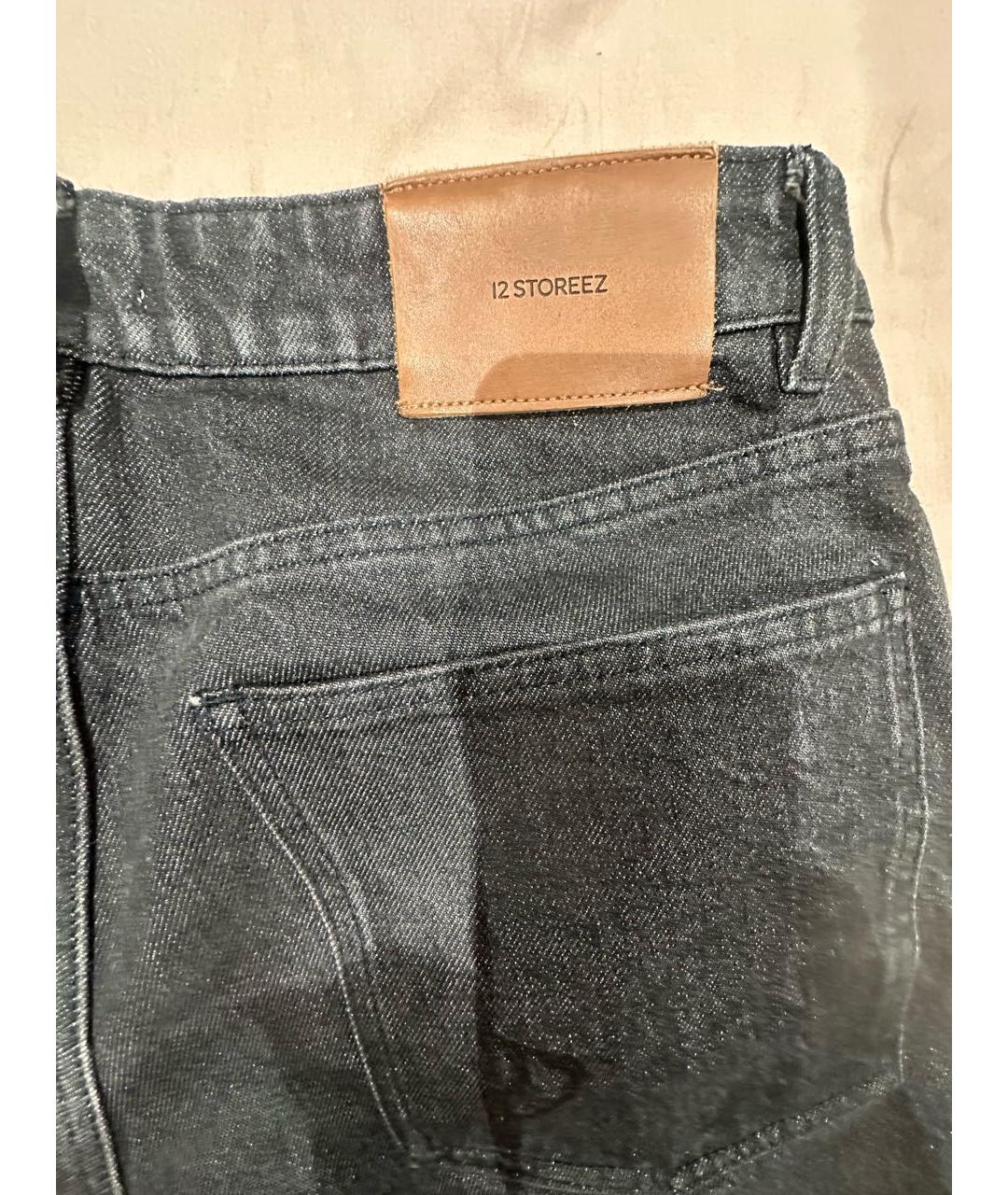 12 STOREEZ Антрацитовые прямые джинсы, фото 2