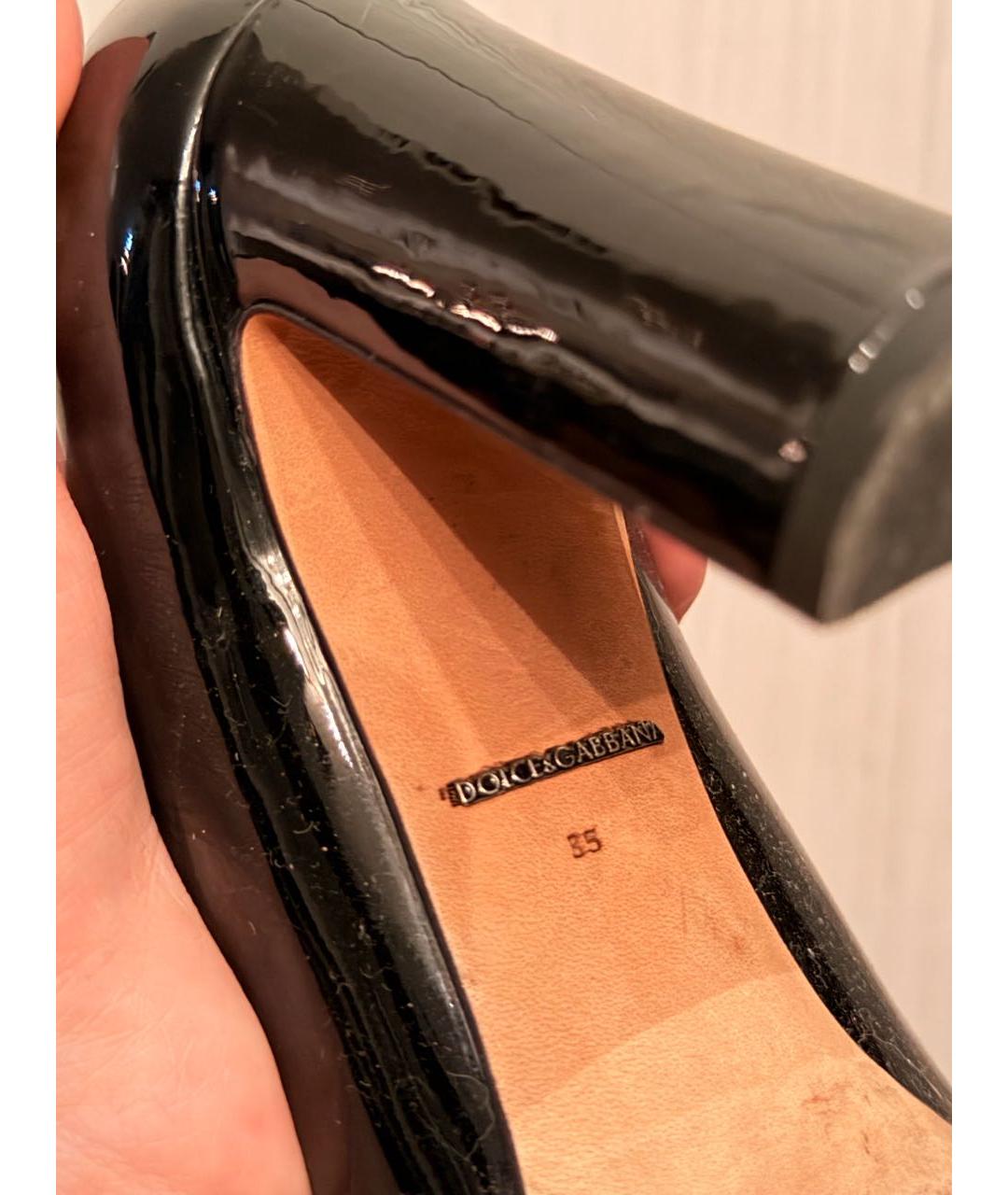 DOLCE&GABBANA Черные туфли из лакированной кожи, фото 6